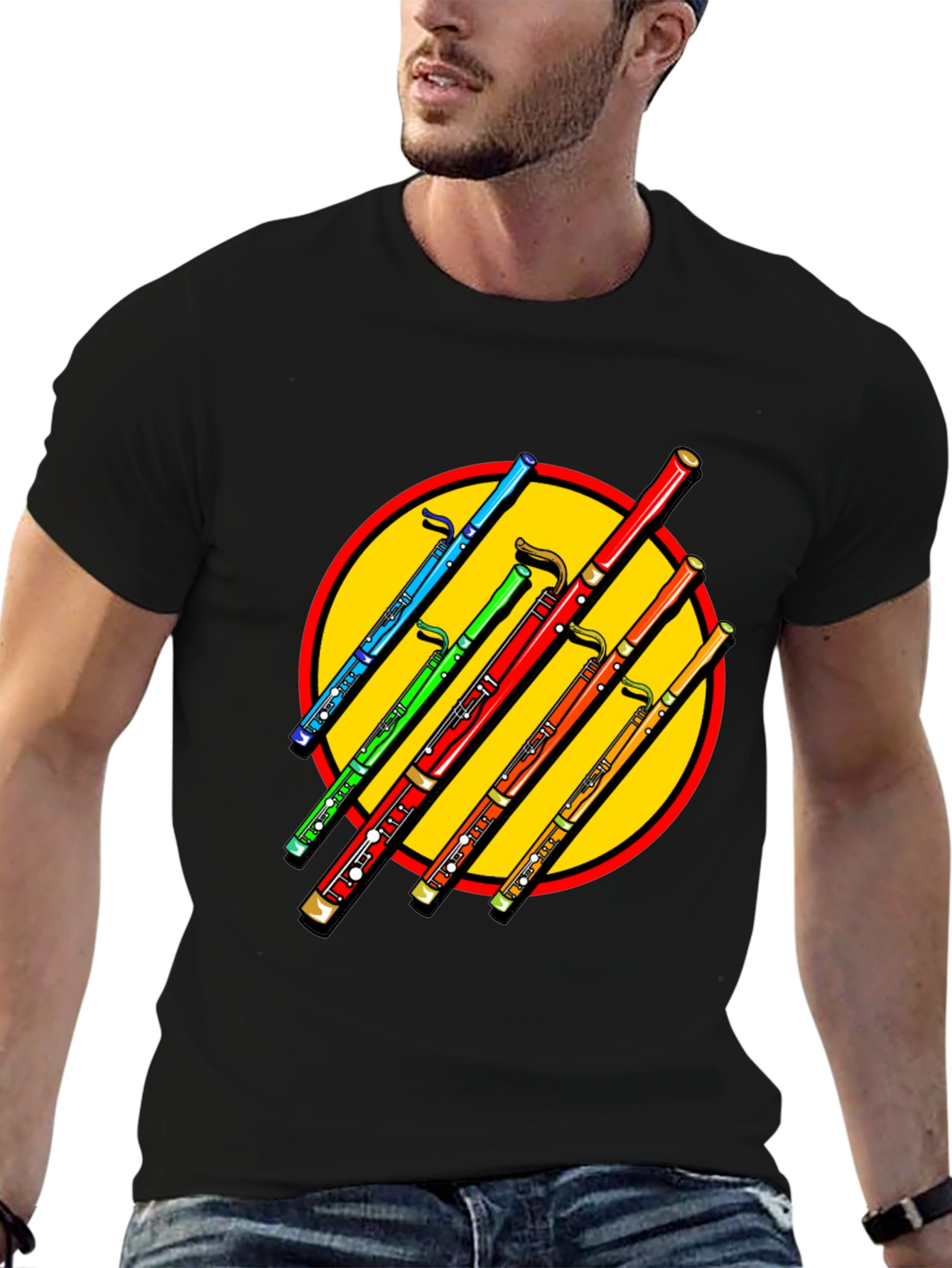 Colorful Bassoon Graphic Tee