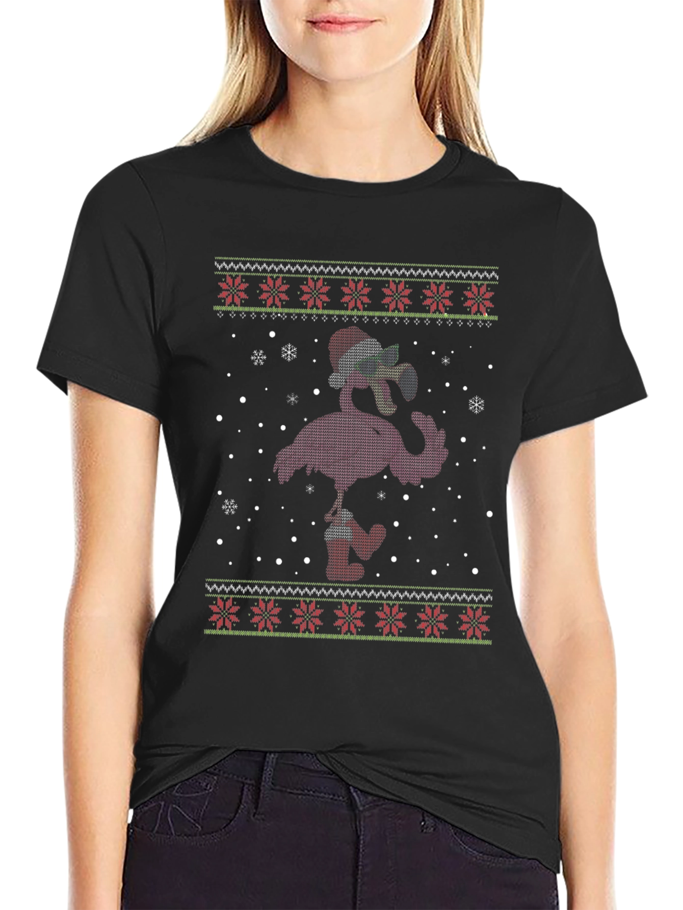 Flamingo Ugly Christmas Sweater T-Shirt
