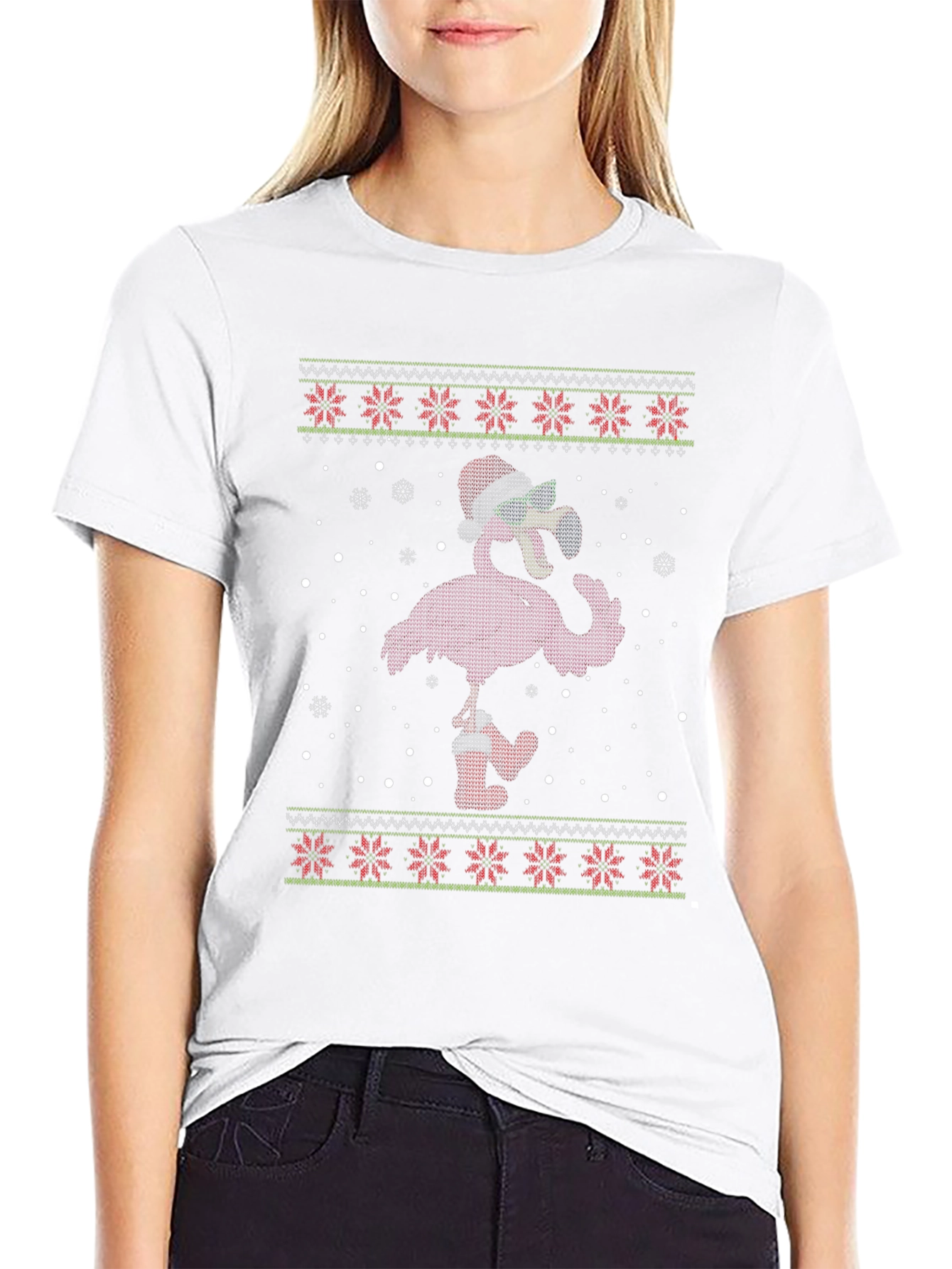 Flamingo Ugly Christmas Sweater T-Shirt