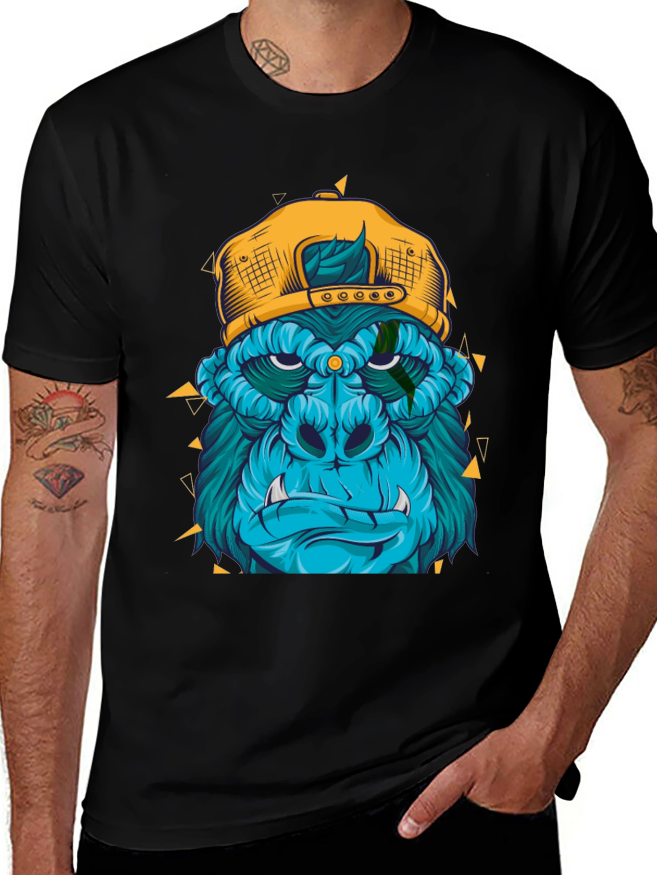 Cool Gorilla Graphic Tee - Black