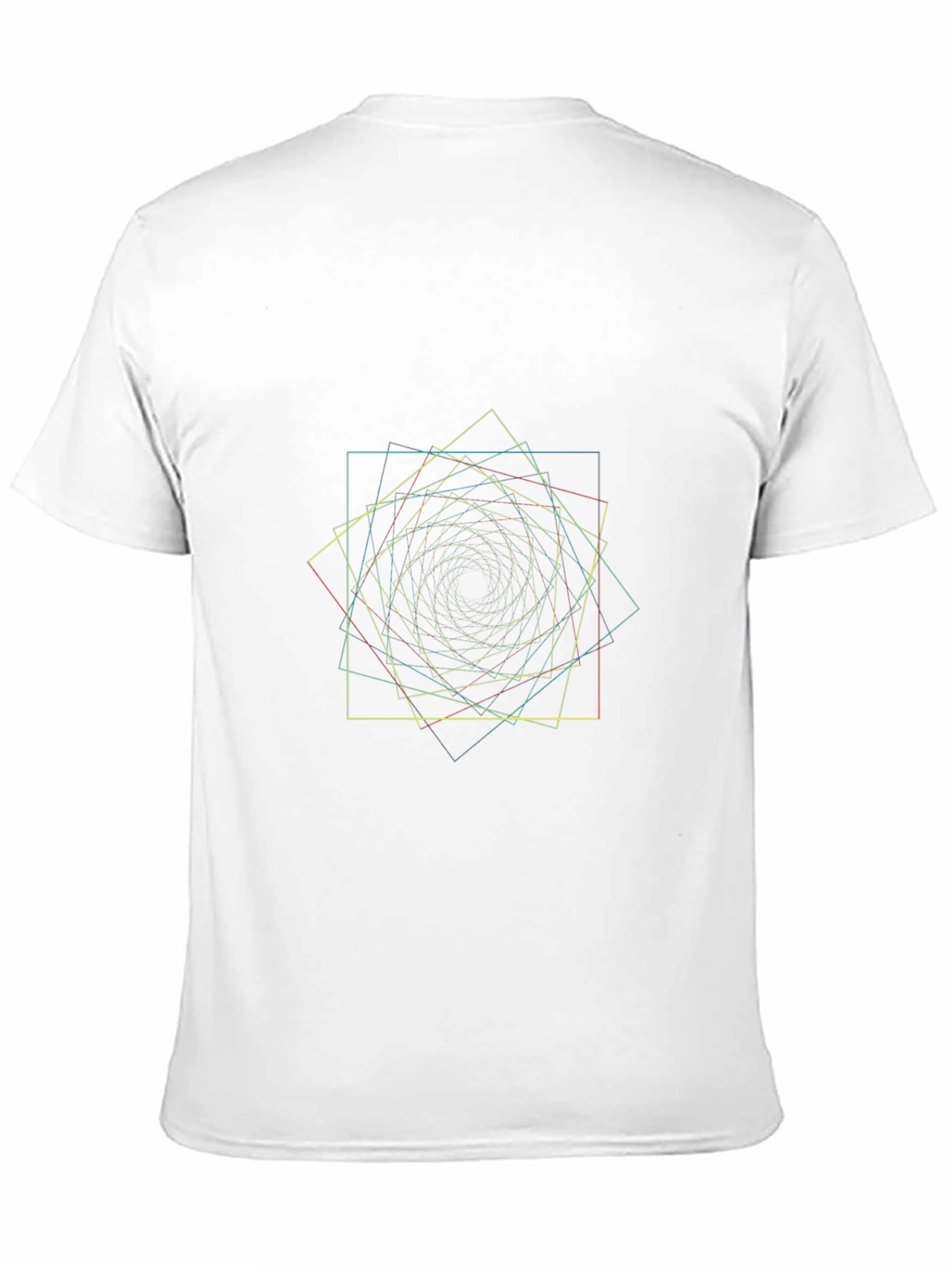 Geometric Spiral Graphic Tee - Mens Black T-Shirt