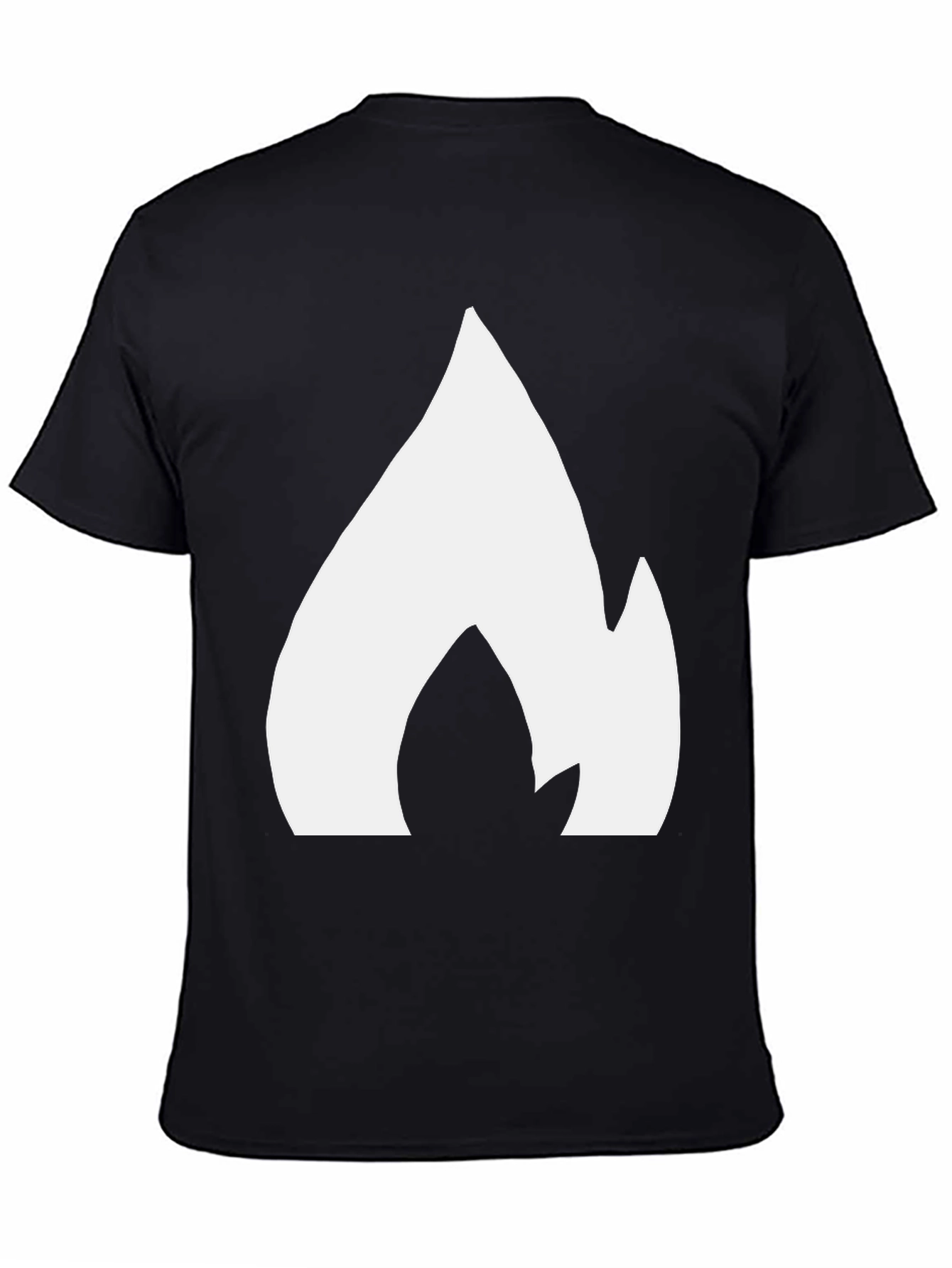 Bold Flame Graphic Tee - Black Casual Shirt