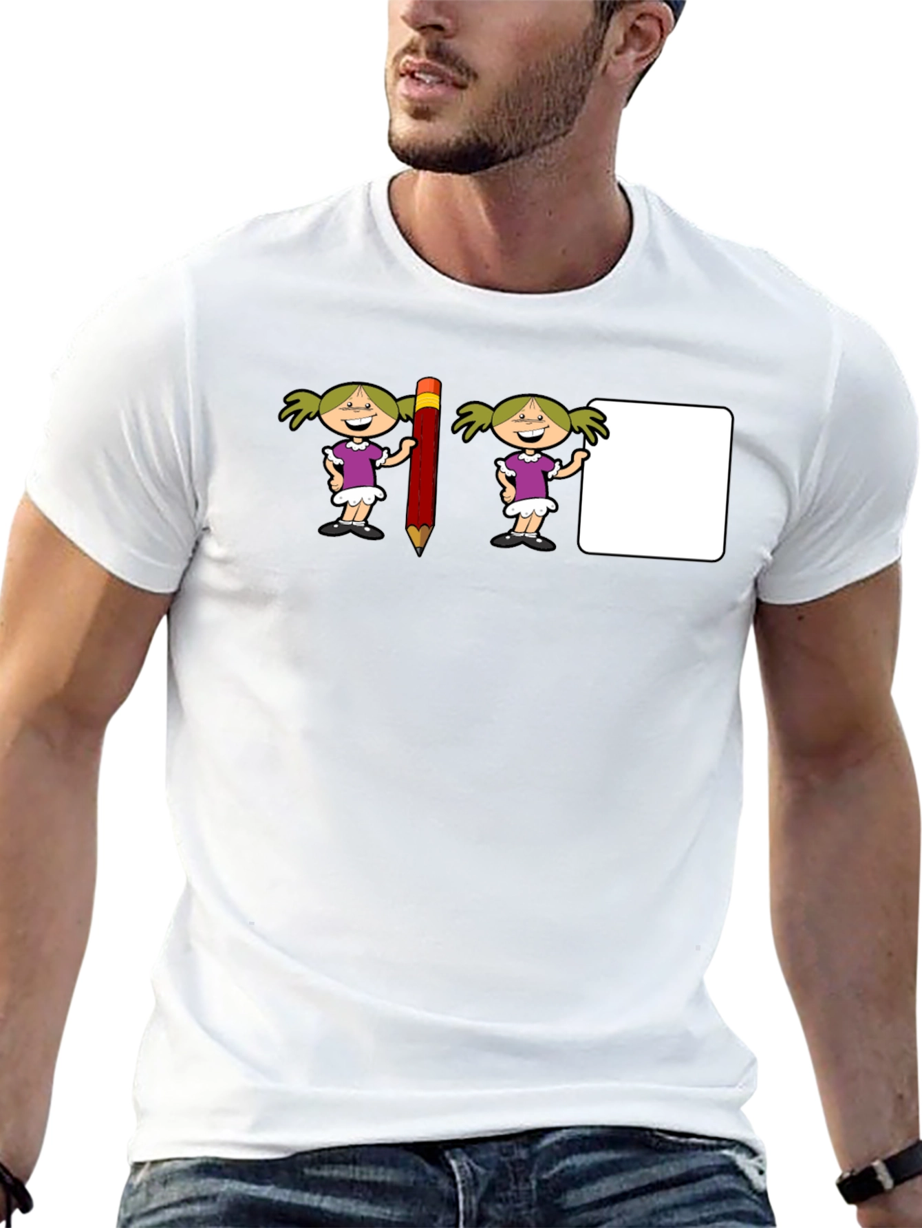 Funny Teacher Shirt with Pencil and Note Graphic