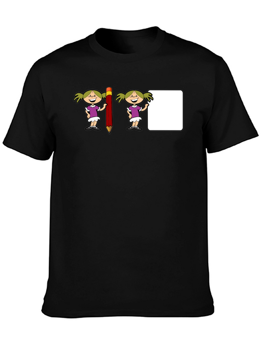 Funny Teacher Shirt with Pencil and Note Graphic