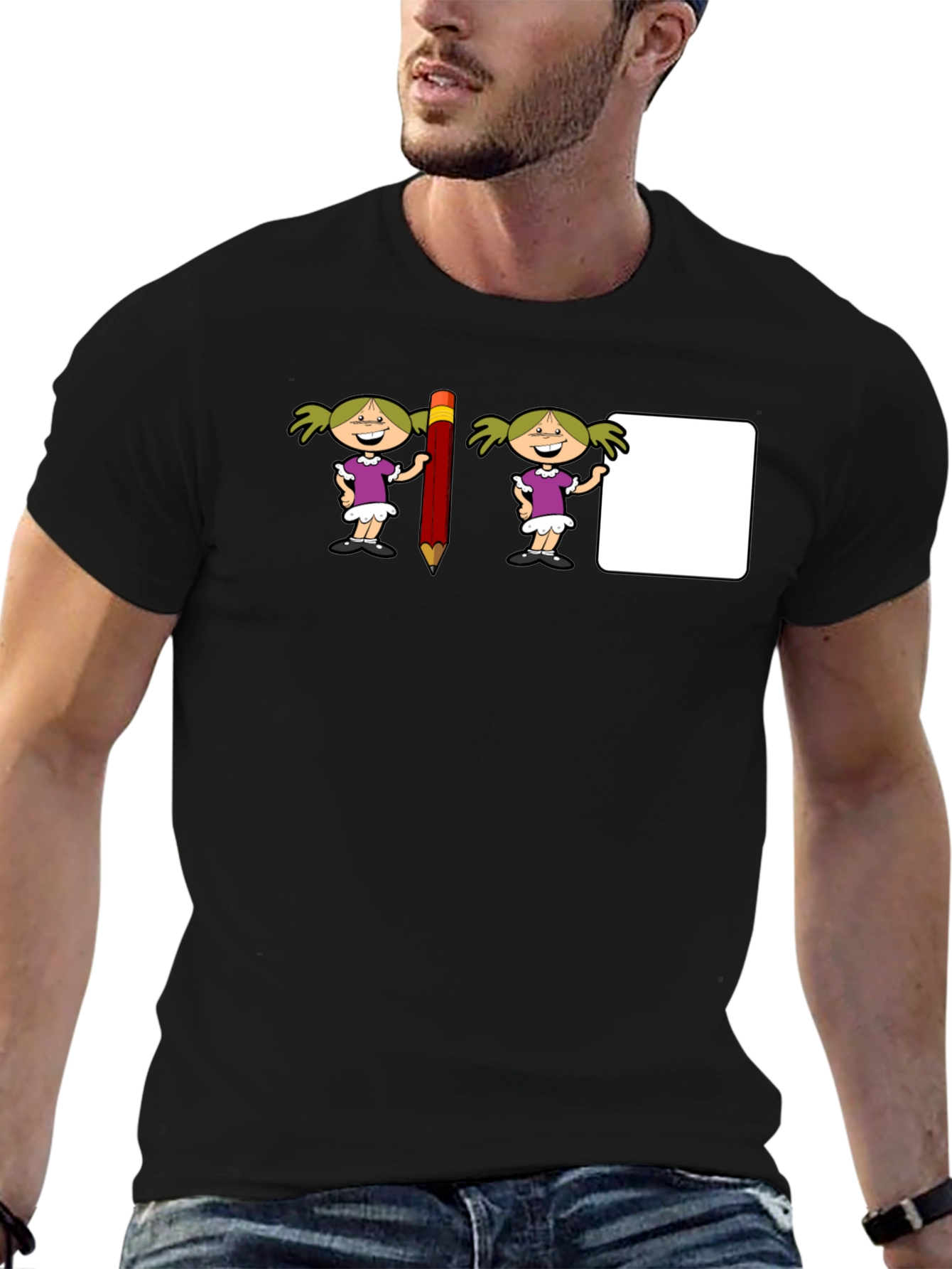 Funny Teacher Shirt with Pencil and Note Graphic