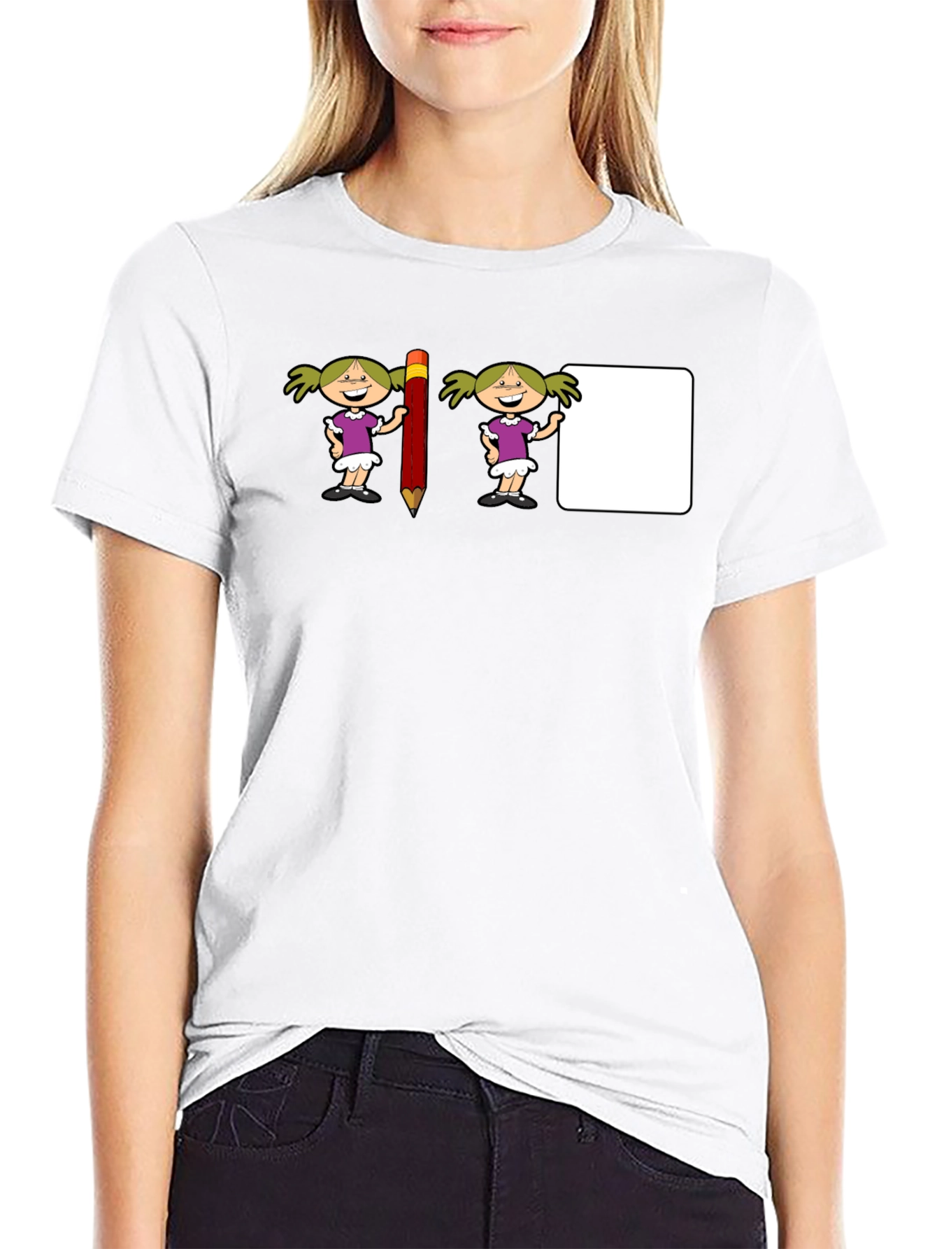 Funny Teacher Shirt with Pencil and Note Graphic