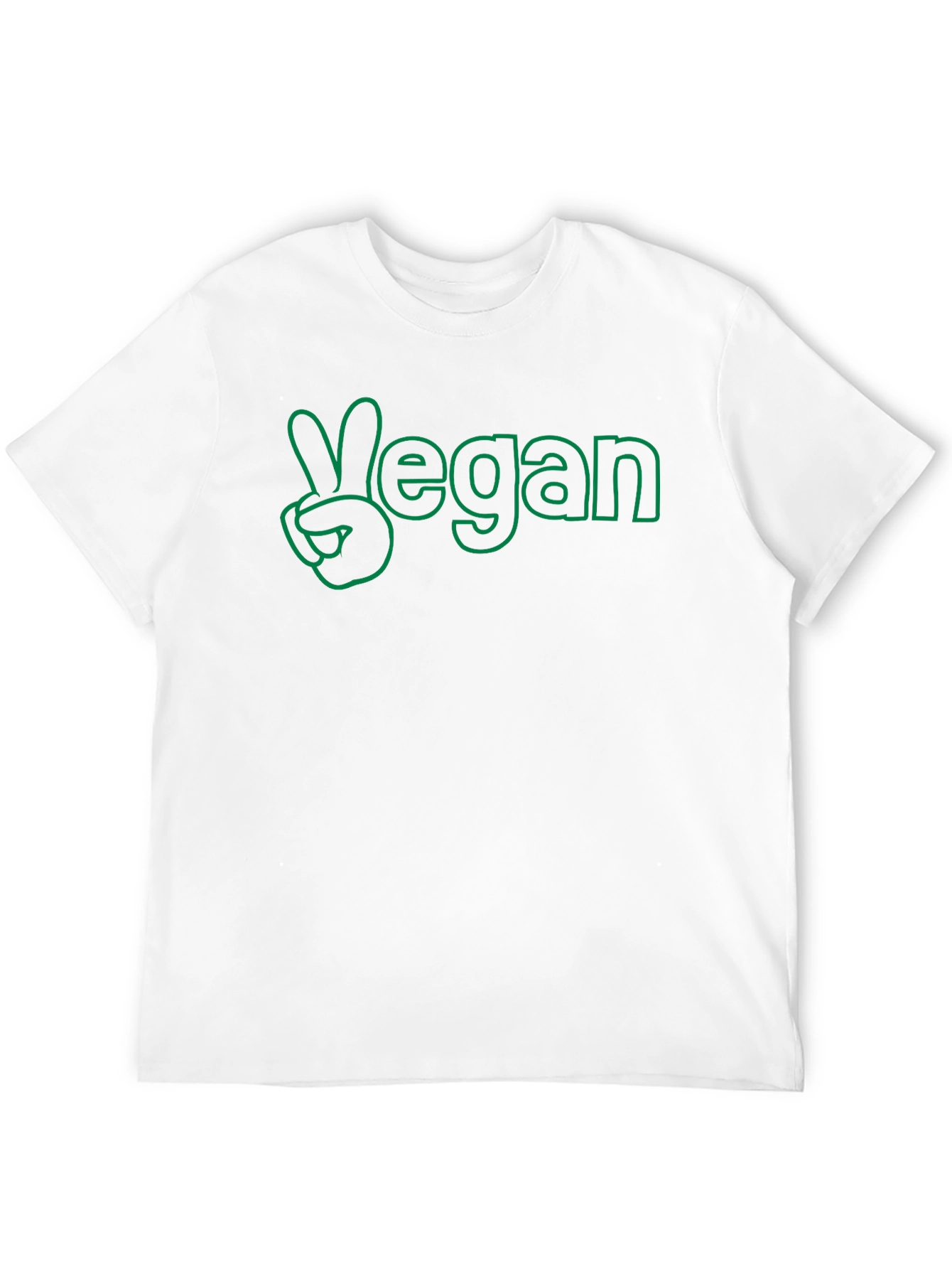 Vegan Peace Sign Graphic Tee - Black