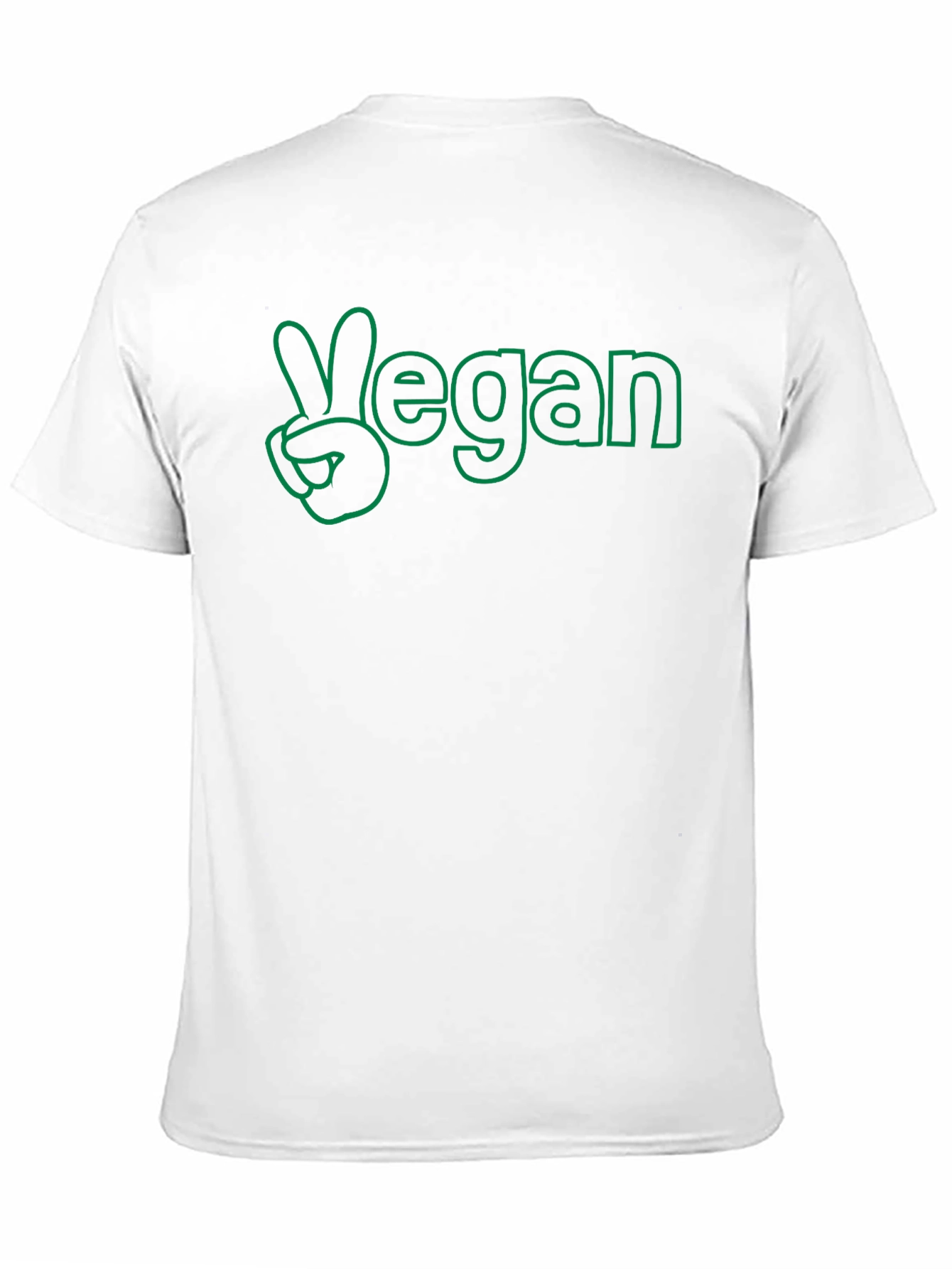 Vegan Peace Sign Graphic Tee - Black