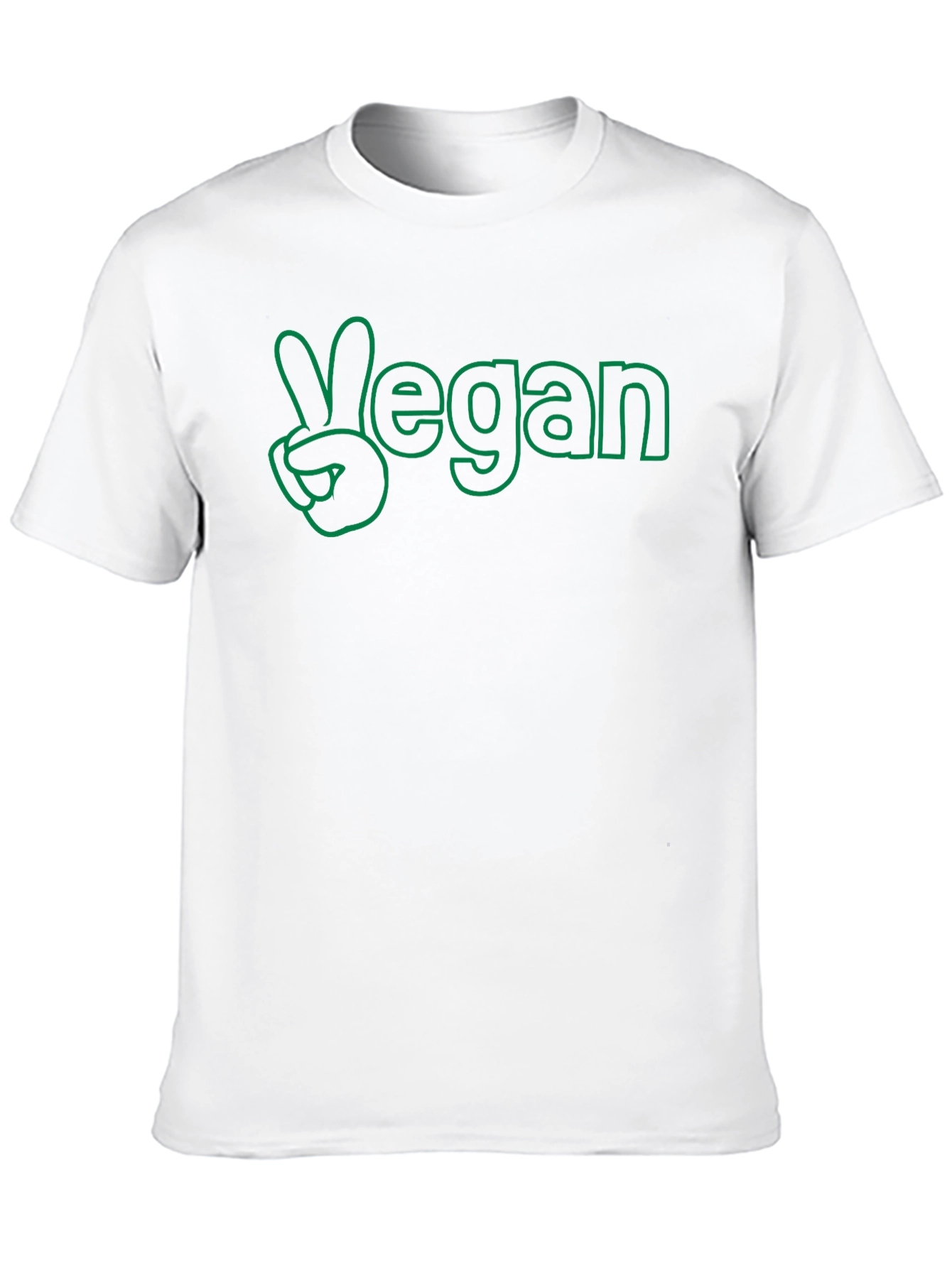 Vegan Peace Sign Graphic Tee - Black