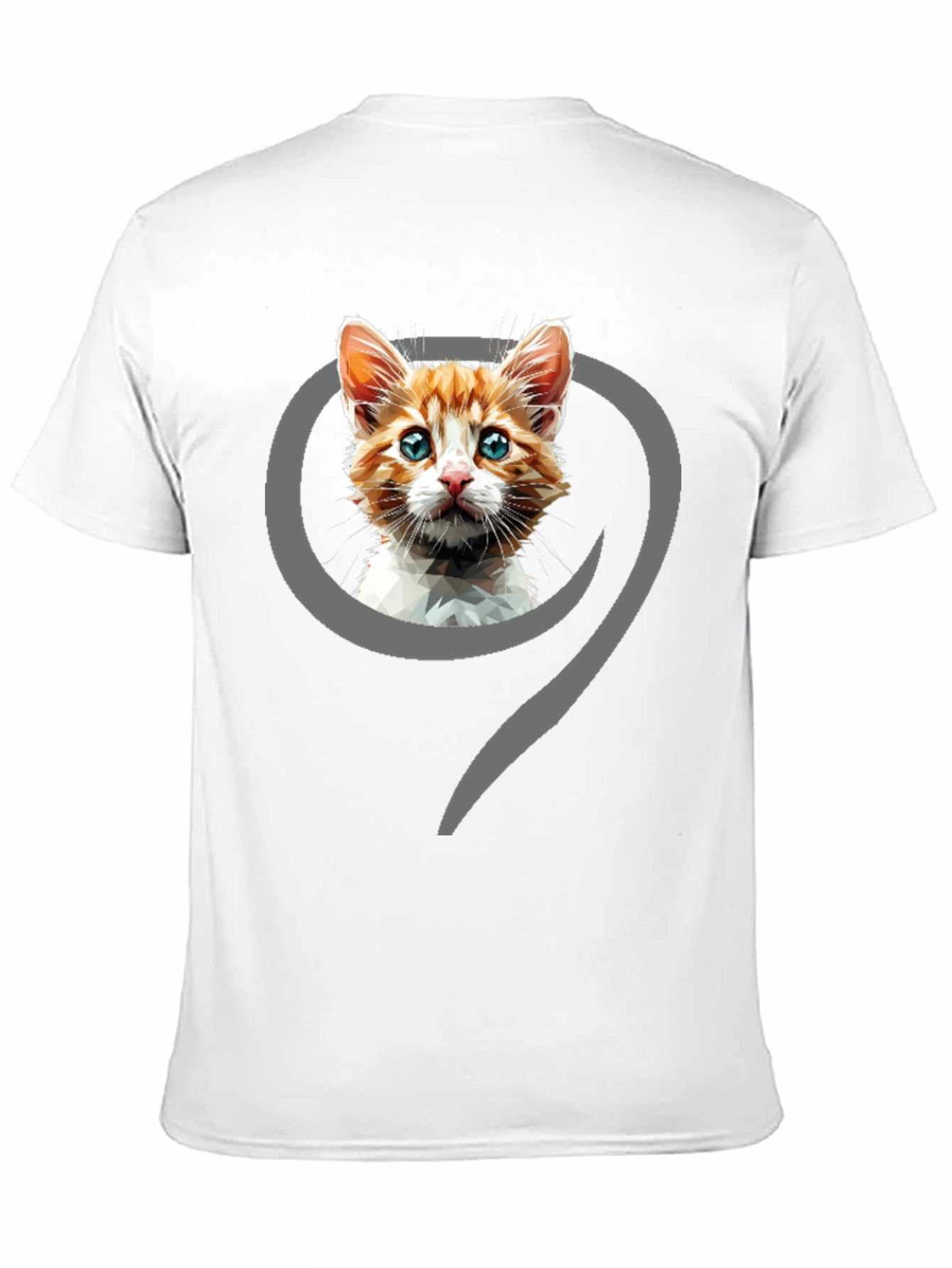 Cat Graphic Print Black T-Shirt