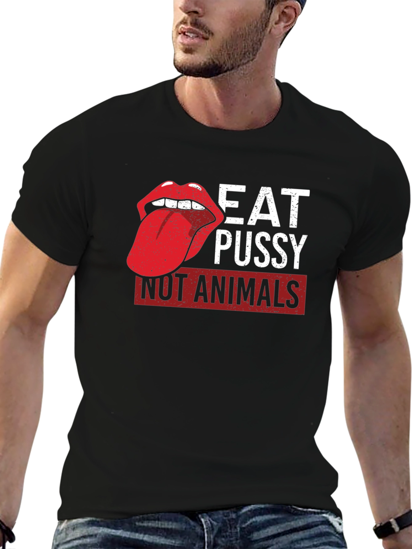 Eat Pussy Not Animals Graphic Tee