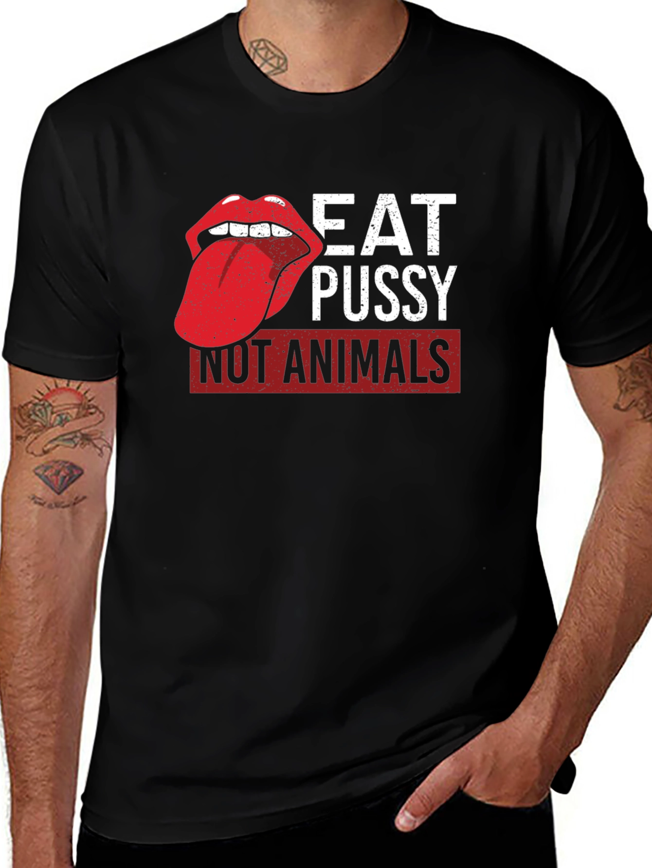 Eat Pussy Not Animals Graphic Tee