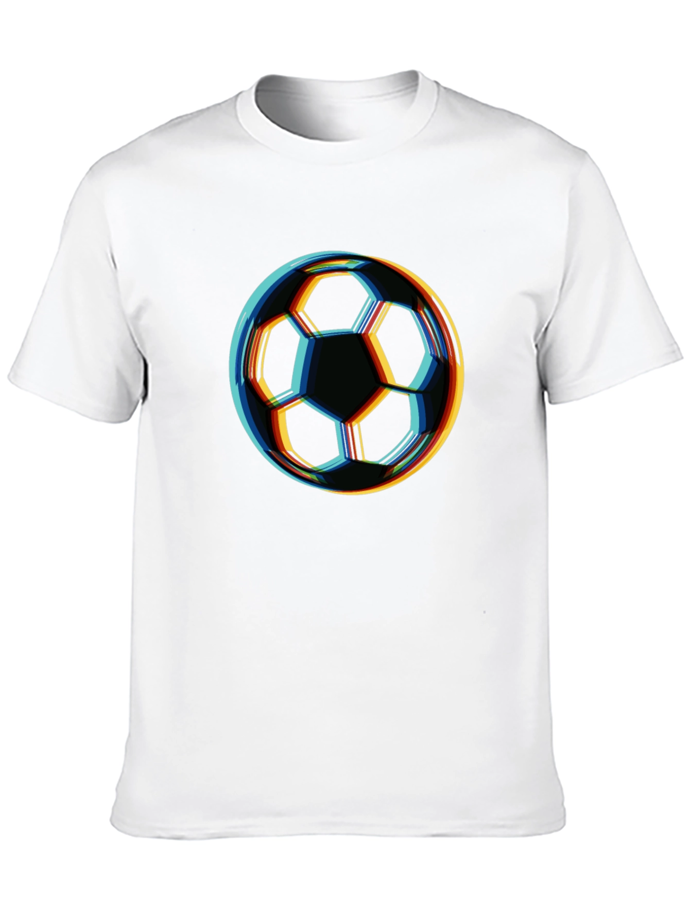 Cool Soccer Ball Graphic Tee - Black