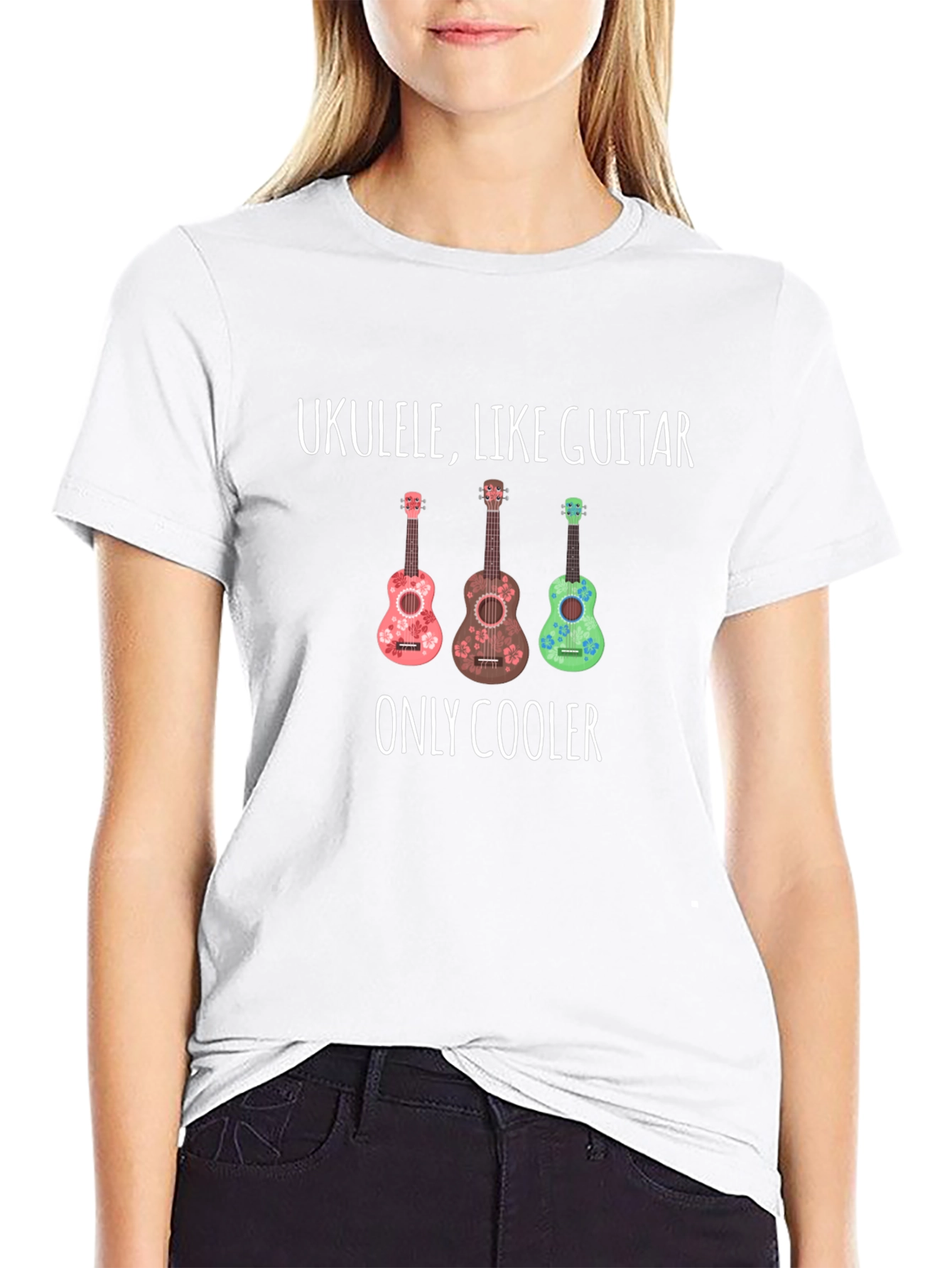 Ukulele Like Guitar Only Cooler Graphic Tee