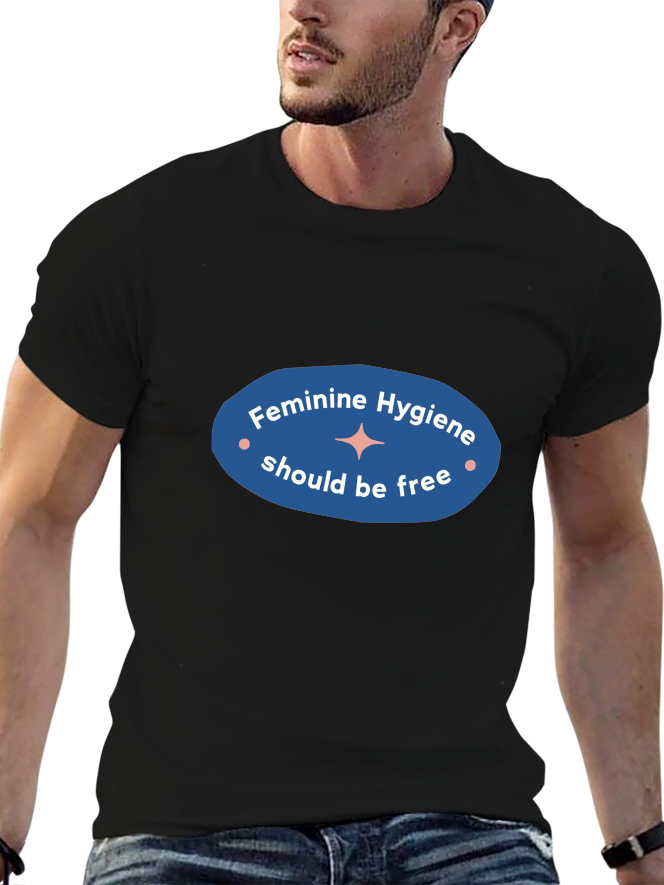 Feminine Hygiene Awareness Black T-Shirt