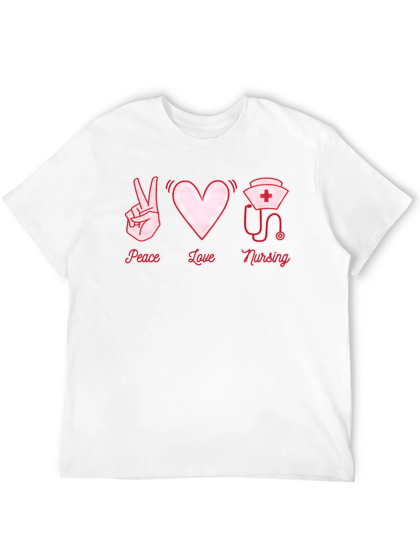 Peace Love Nursing Graphic T-Shirt