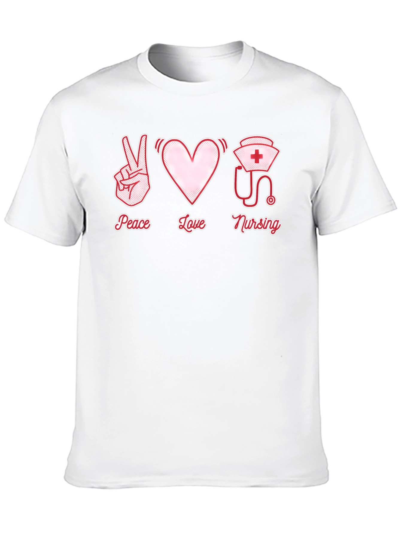 Peace Love Nursing Graphic T-Shirt