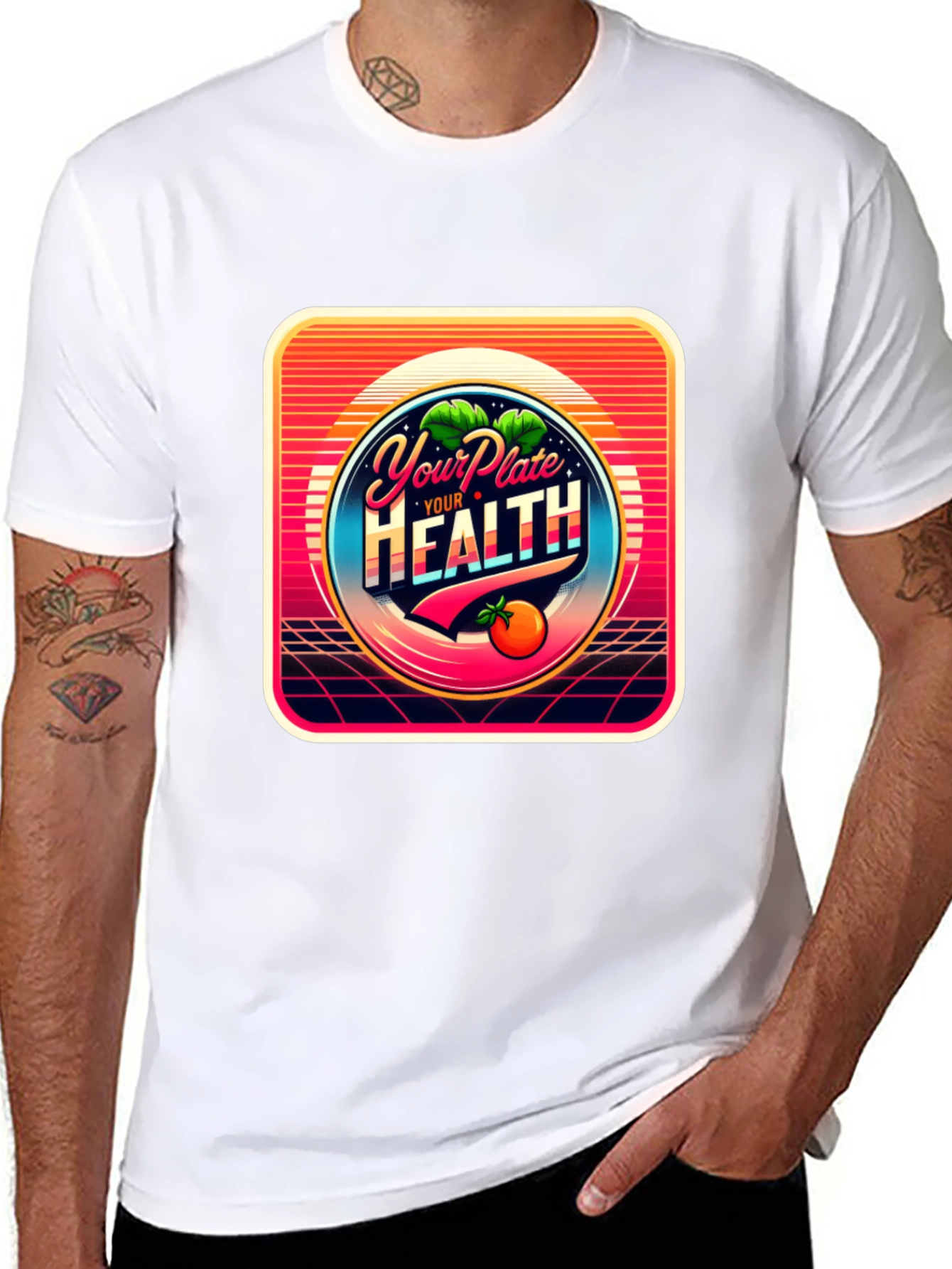 Your Plate Your Health Graphic T-Shirt