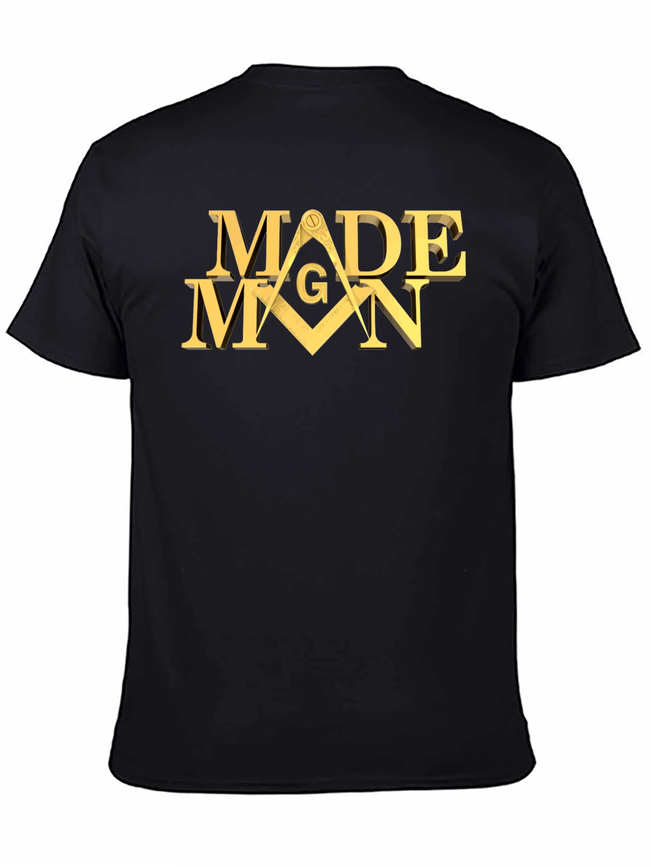 Made Man Masonic T-Shirt - Black Cotton Blend