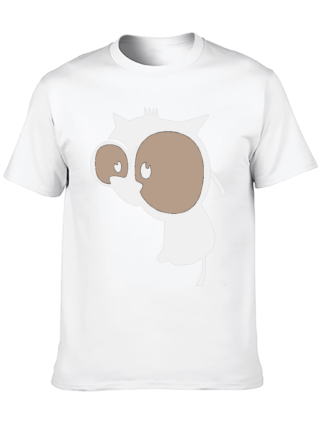 Mens Black T-Shirt with Cartoon Graphic