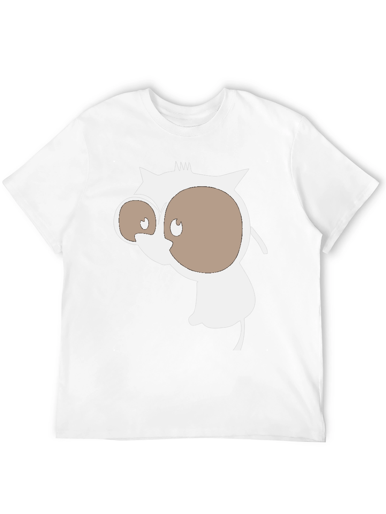 Mens Black T-Shirt with Cartoon Graphic