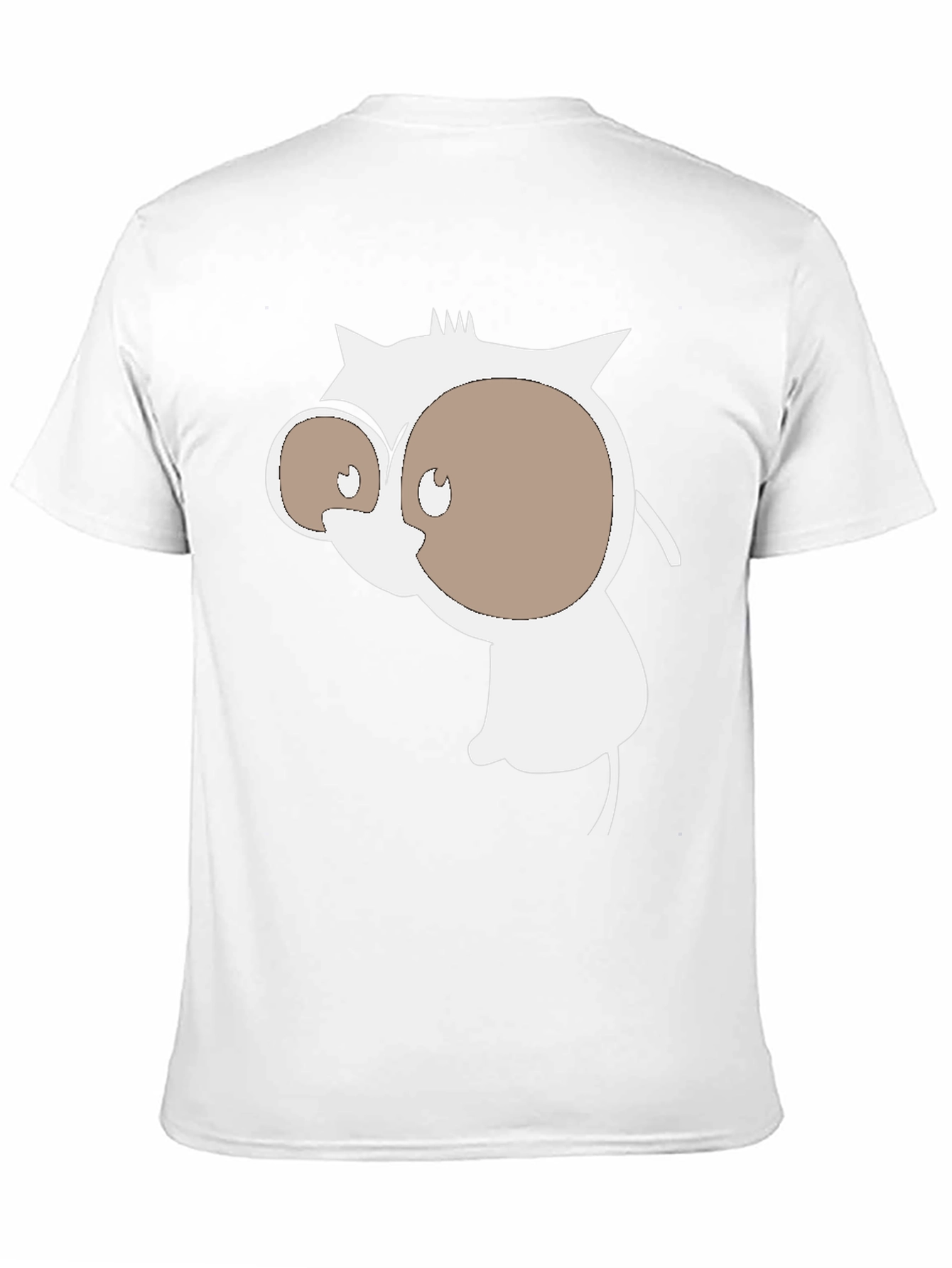 Mens Black T-Shirt with Cartoon Graphic