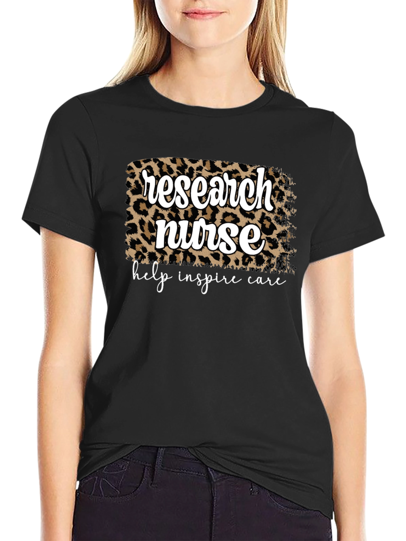 Research Nurse Leopard Print T-Shirt