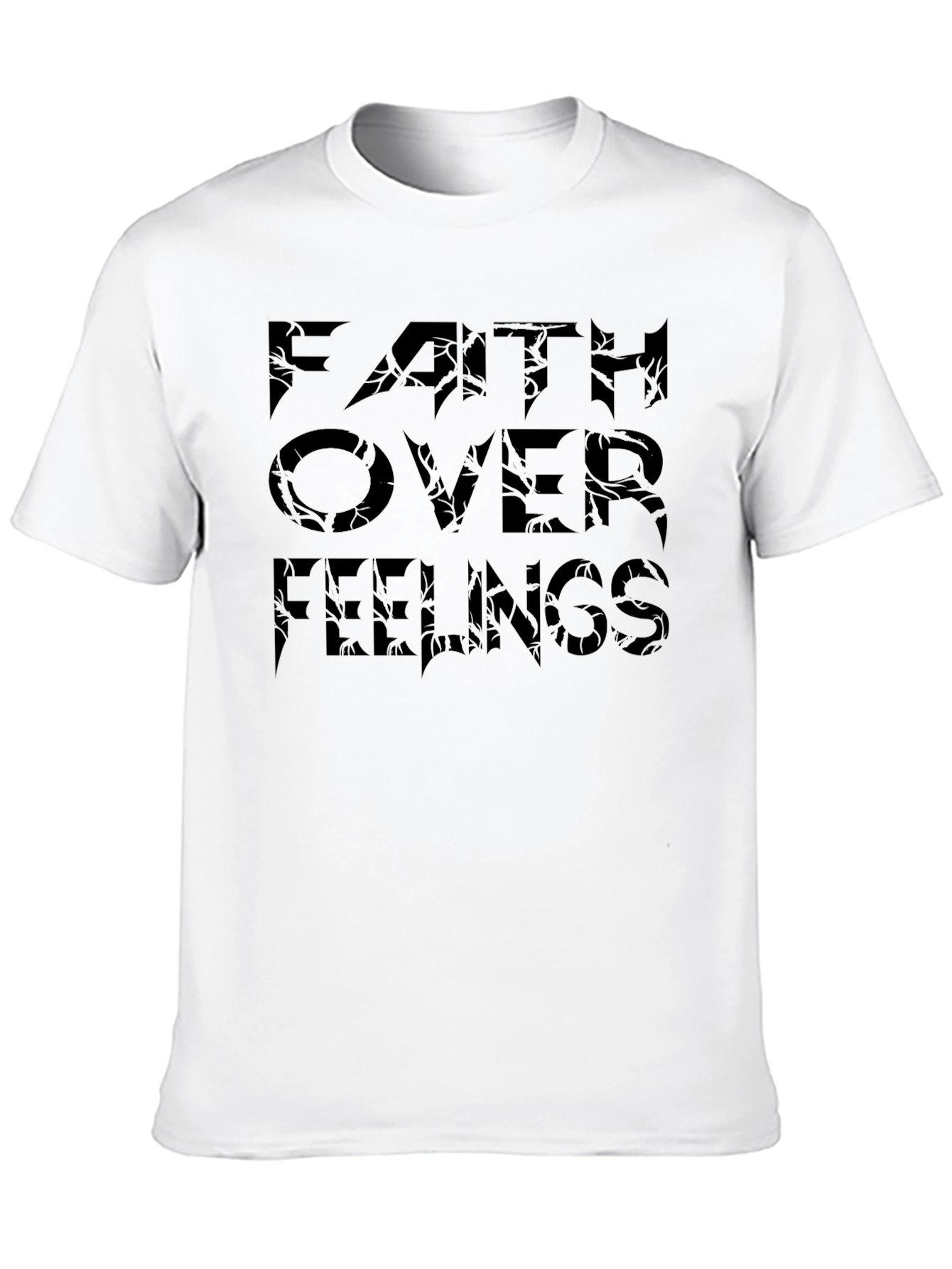 Faith Over Feelings Graphic Tee - Black