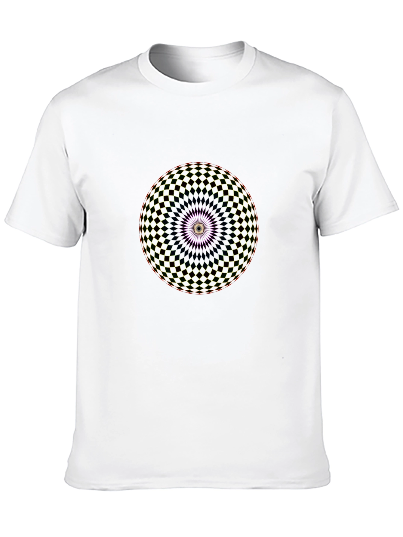 Geometric Mandala Graphic Black T-Shirt