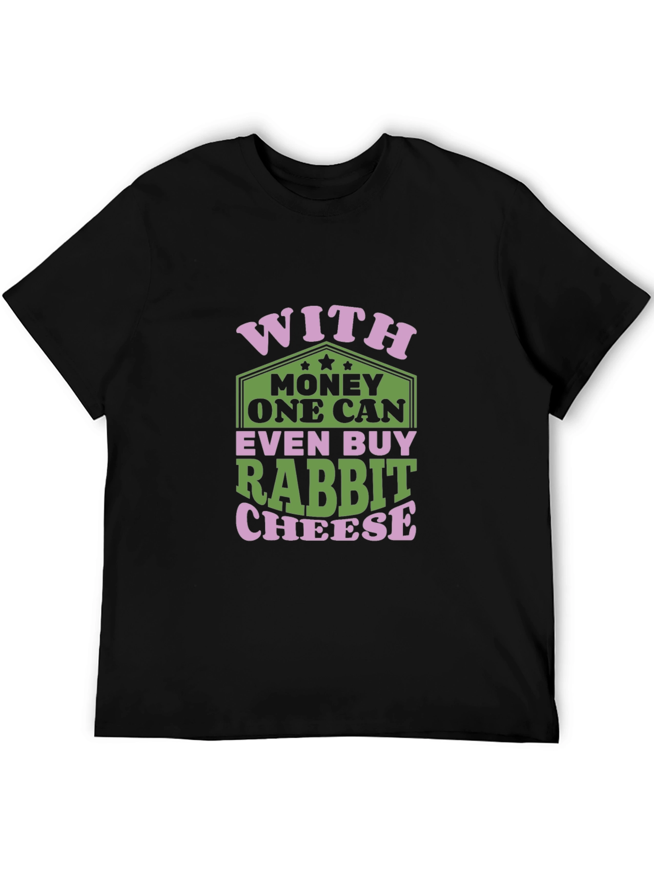 Funny Rabbit Cheese Graphic T-Shirt
