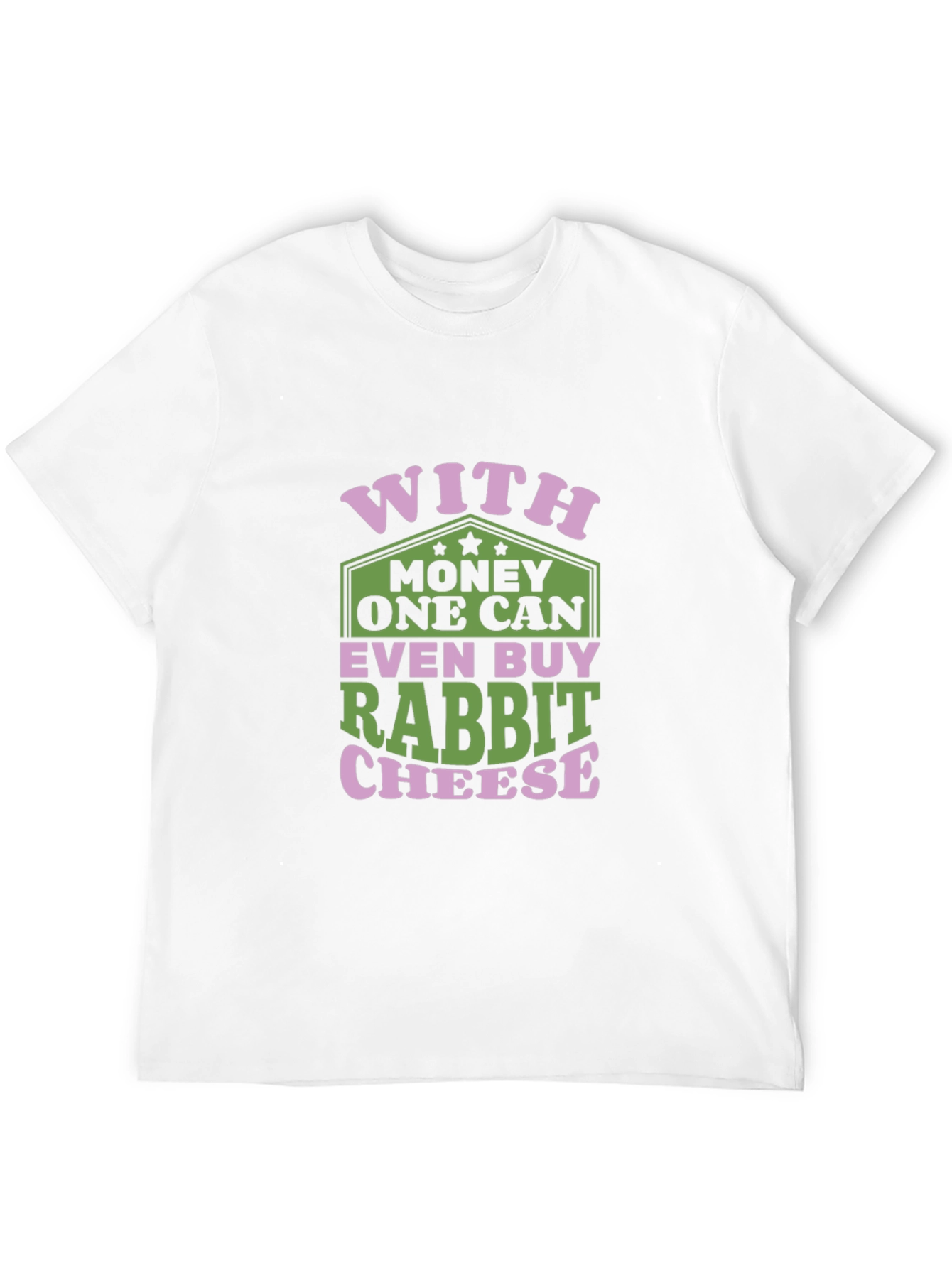 Funny Rabbit Cheese Graphic T-Shirt
