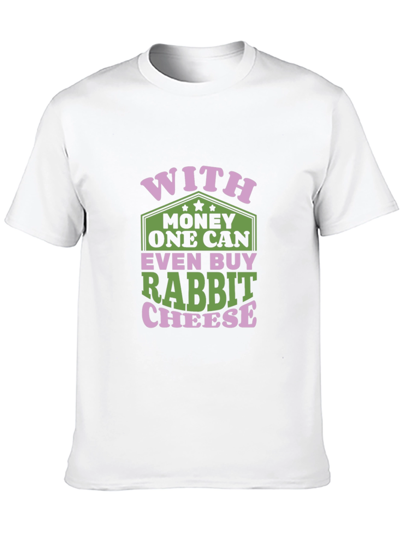 Funny Rabbit Cheese Graphic T-Shirt