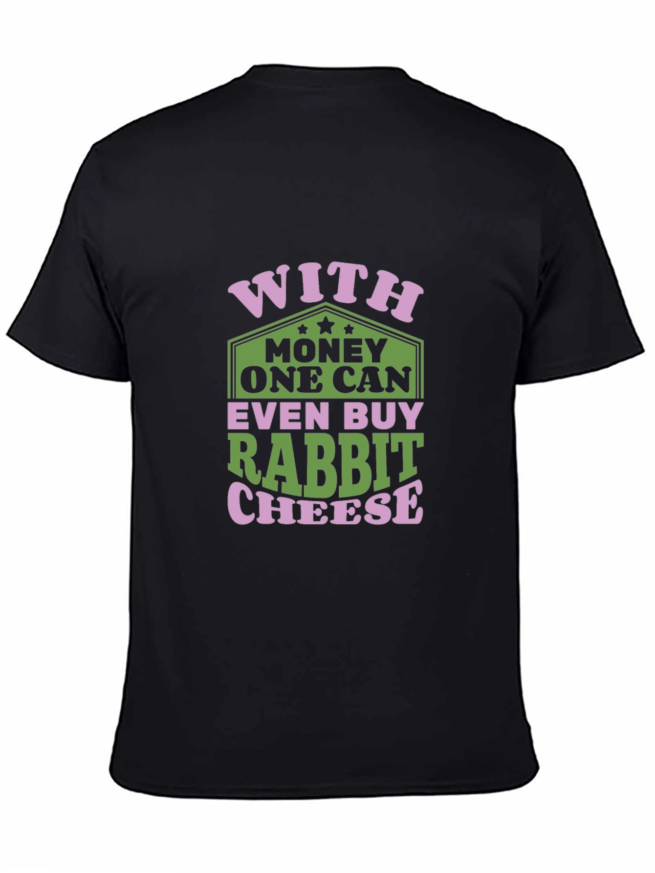 Funny Rabbit Cheese Graphic T-Shirt