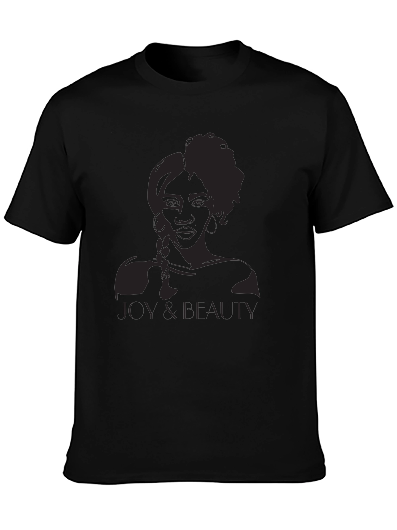 Elegant Black Joy & Beauty Graphic Tee