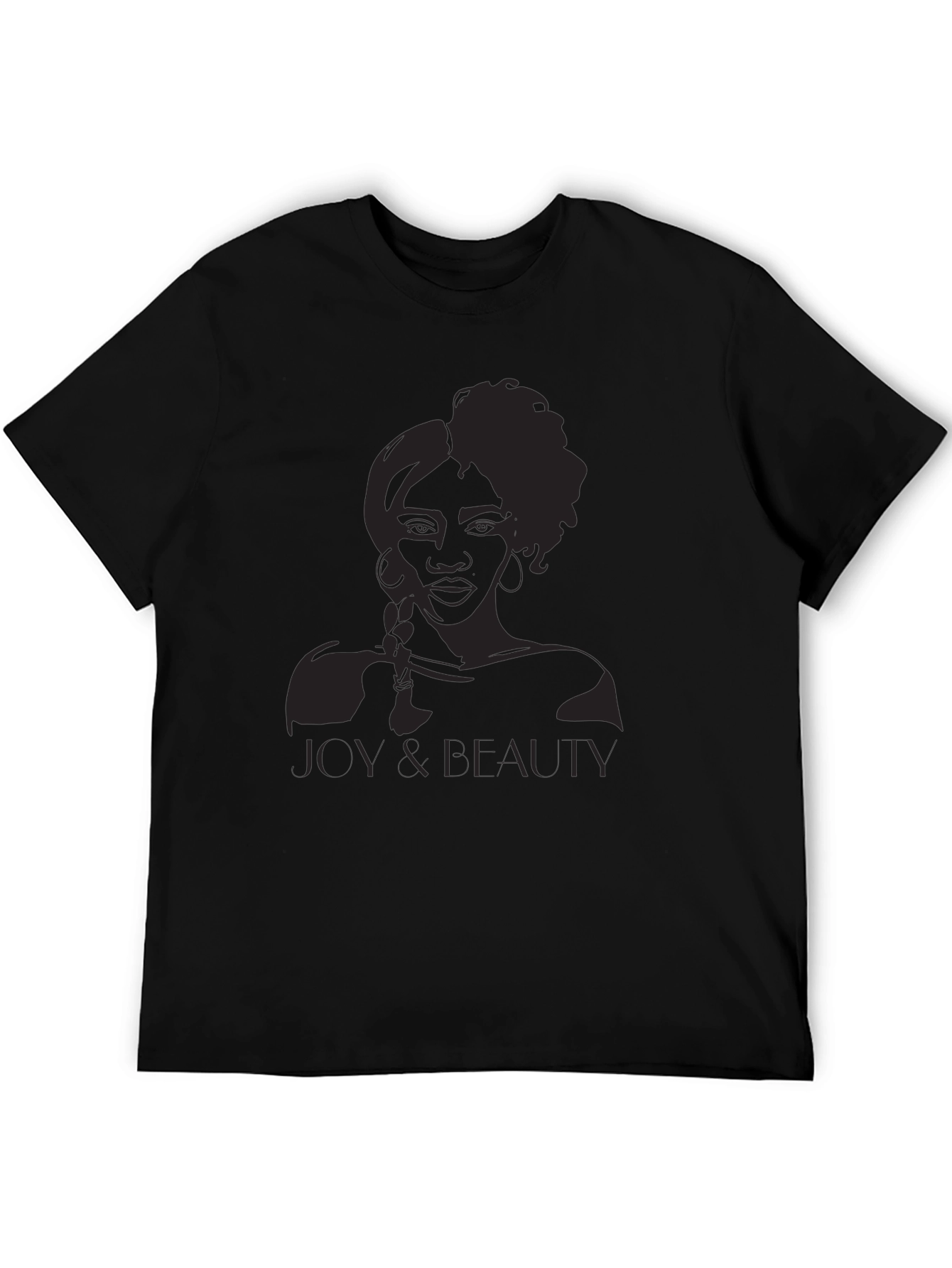 Elegant Black Joy & Beauty Graphic Tee