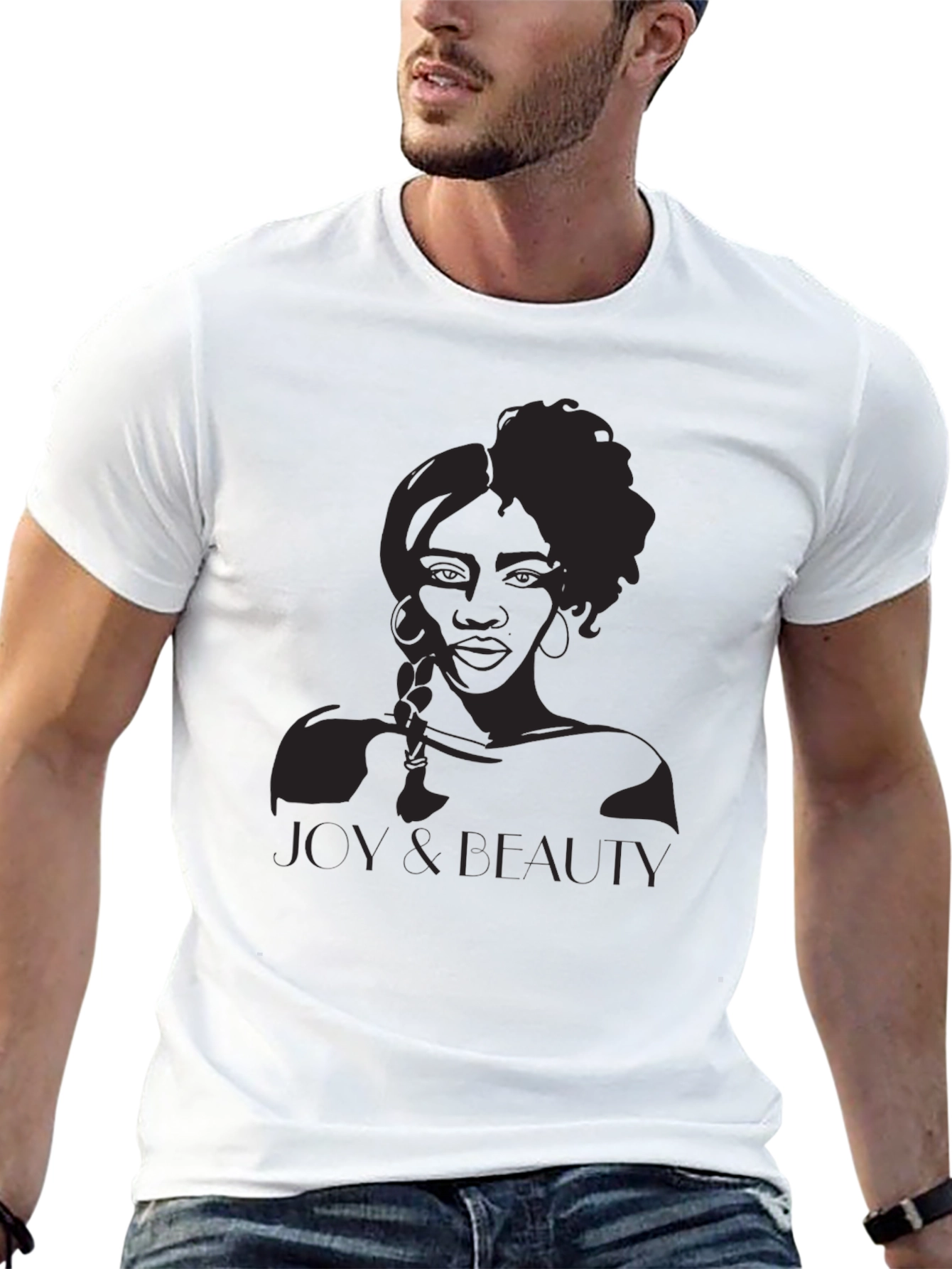 Elegant Black Joy & Beauty Graphic Tee