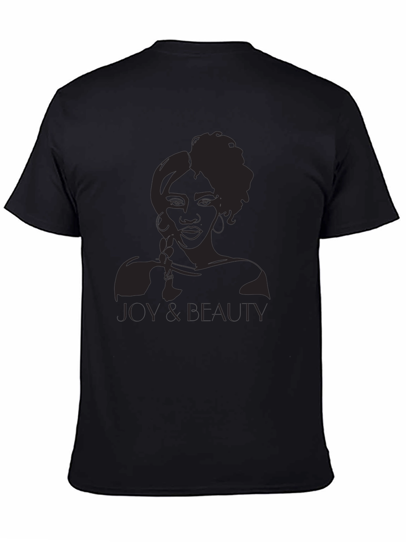 Elegant Black Joy & Beauty Graphic Tee