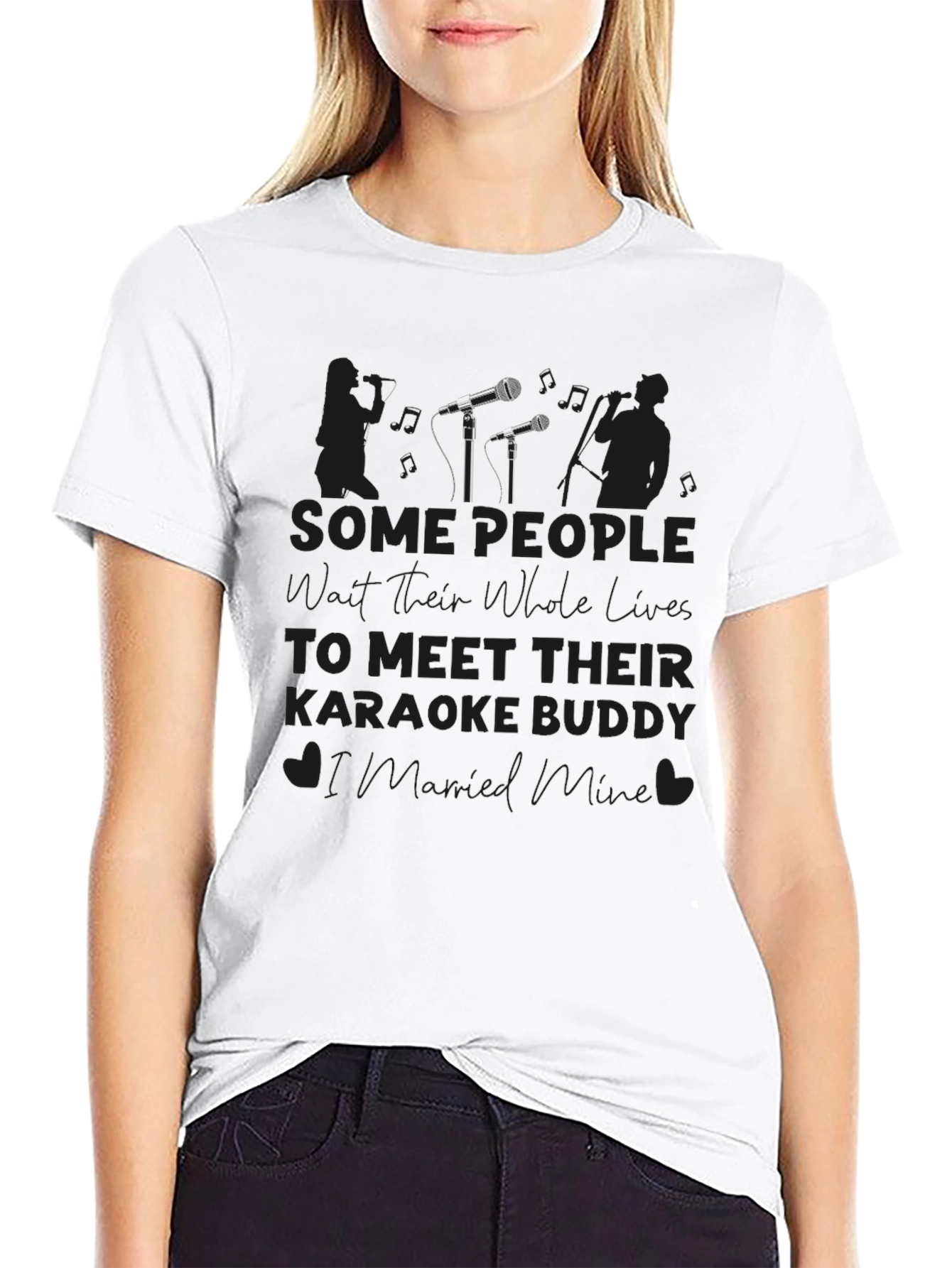 Karaoke Buddy T-Shirt Black Graphic Tee