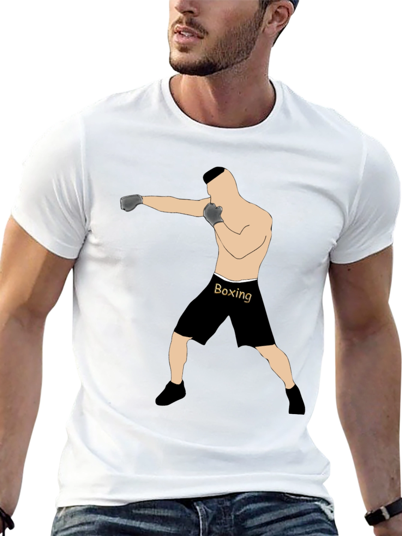Boxing Graphic Tee - Punching Boxer T-Shirt