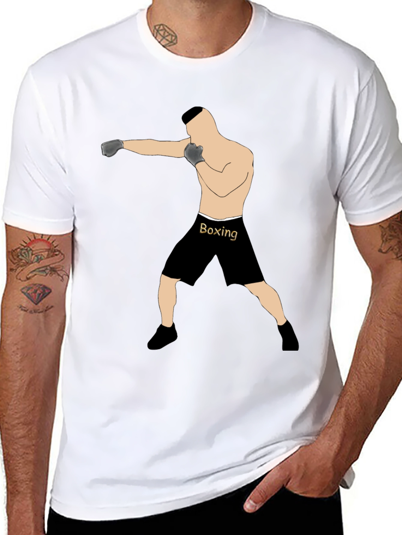 Boxing Graphic Tee - Punching Boxer T-Shirt