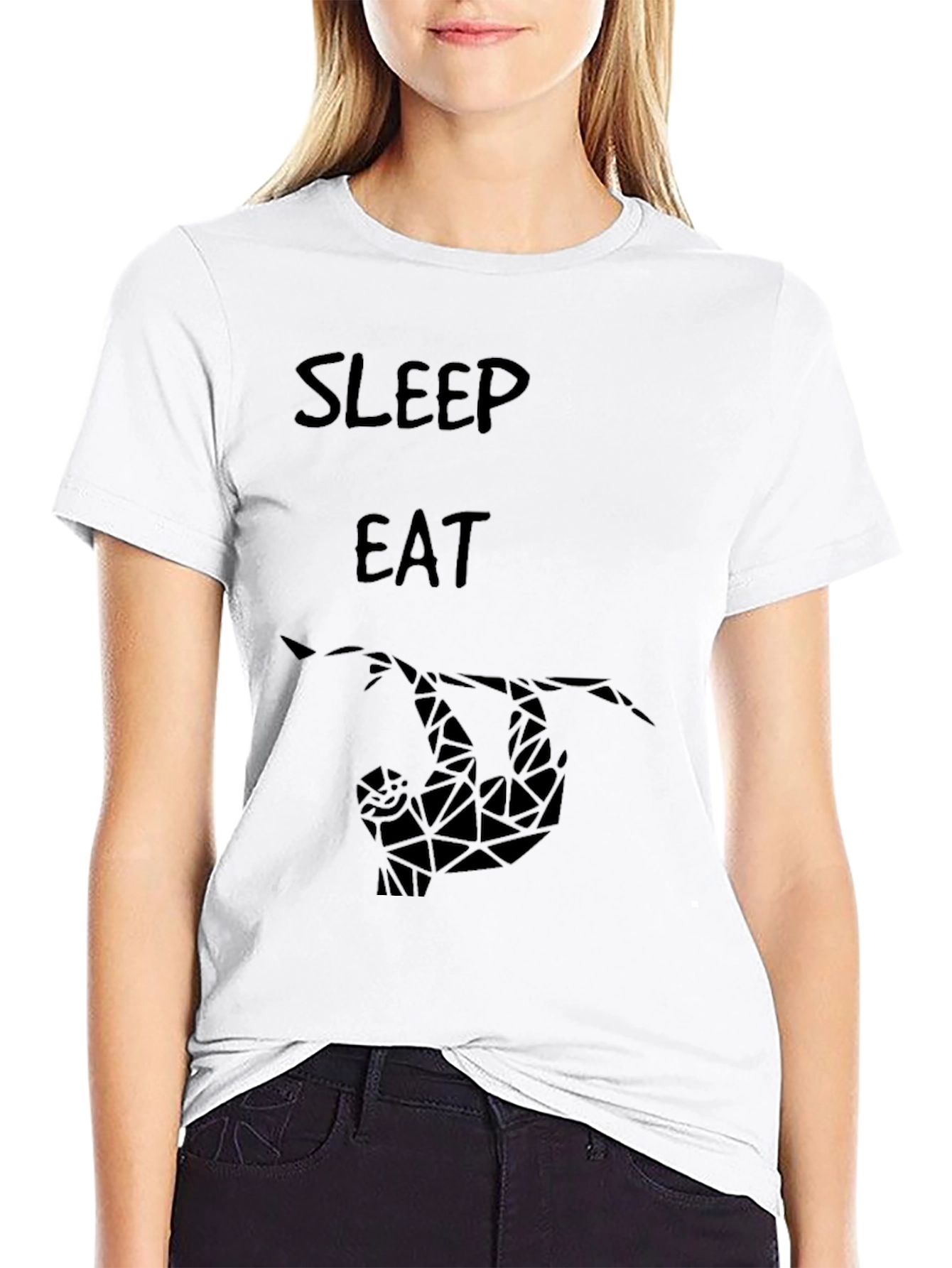 Sleep Eat Sloth Graphic T-Shirt - Relaxed Fit