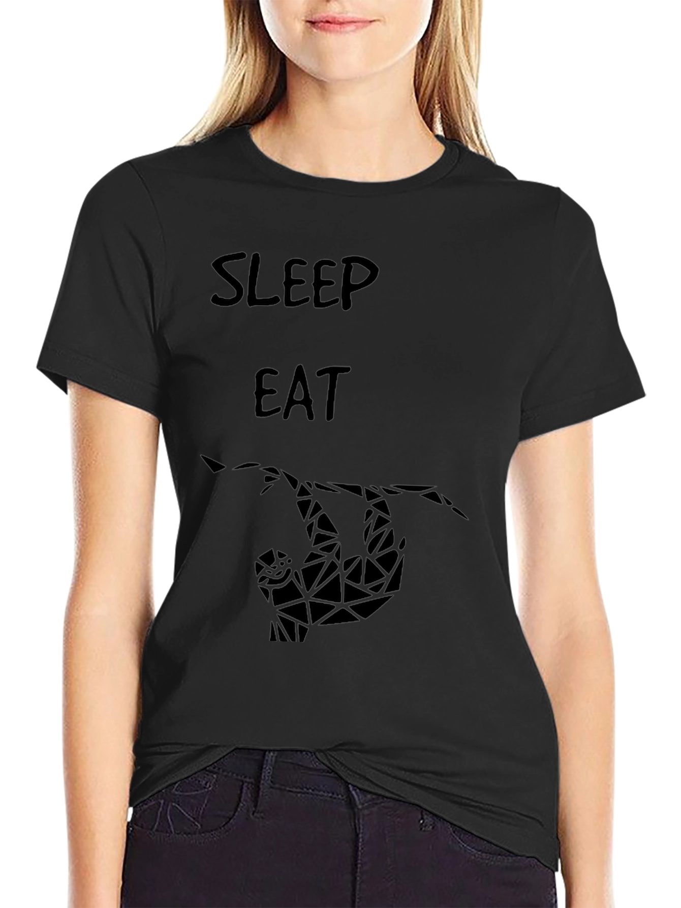 Sleep Eat Sloth Graphic T-Shirt - Relaxed Fit