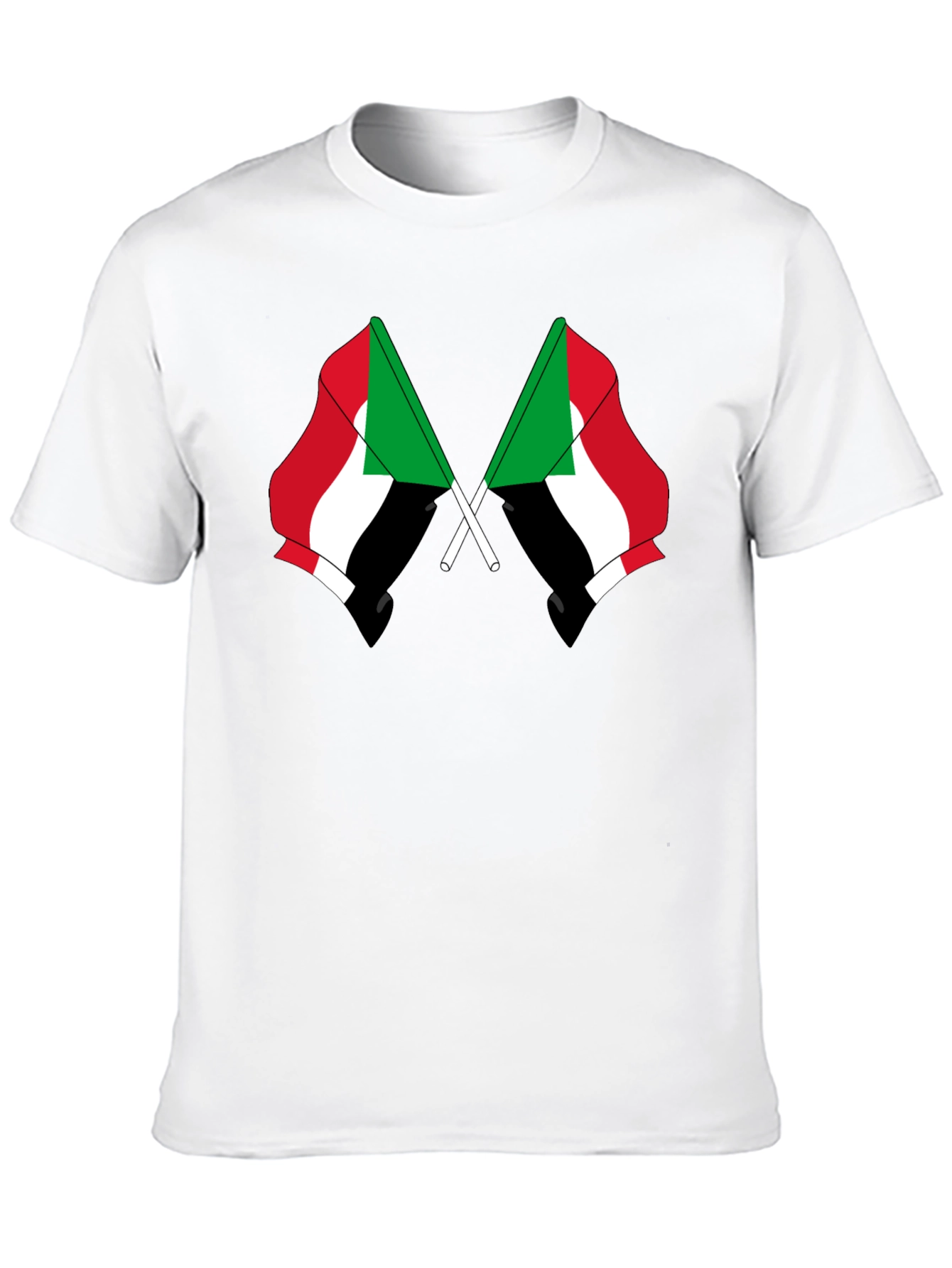 Sudan Flag T-Shirt - Black Graphic Tee