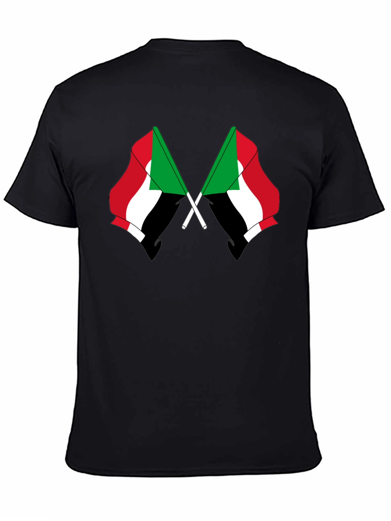 Sudan Flag T-Shirt - Black Graphic Tee