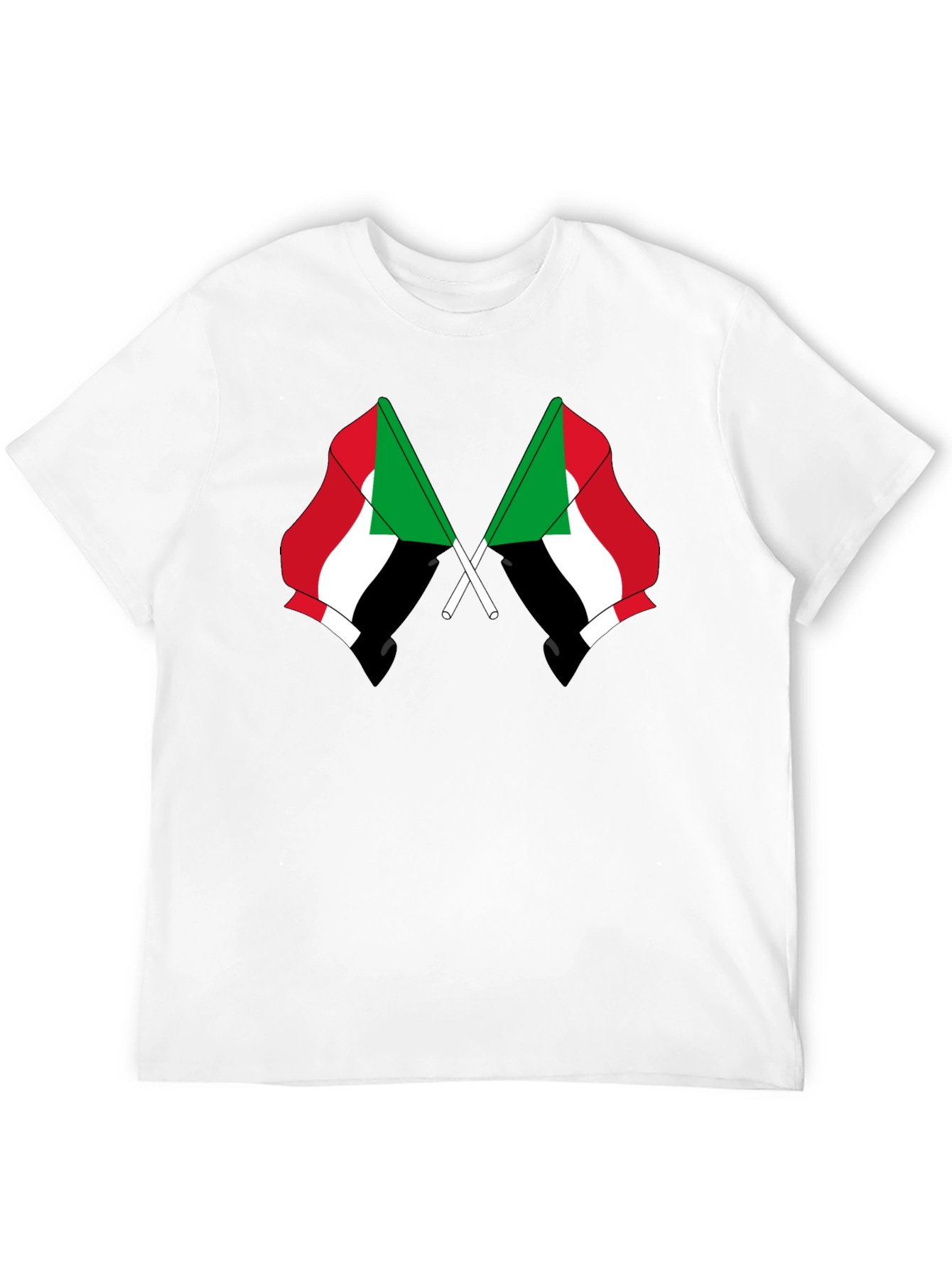 Sudan Flag T-Shirt - Black Graphic Tee