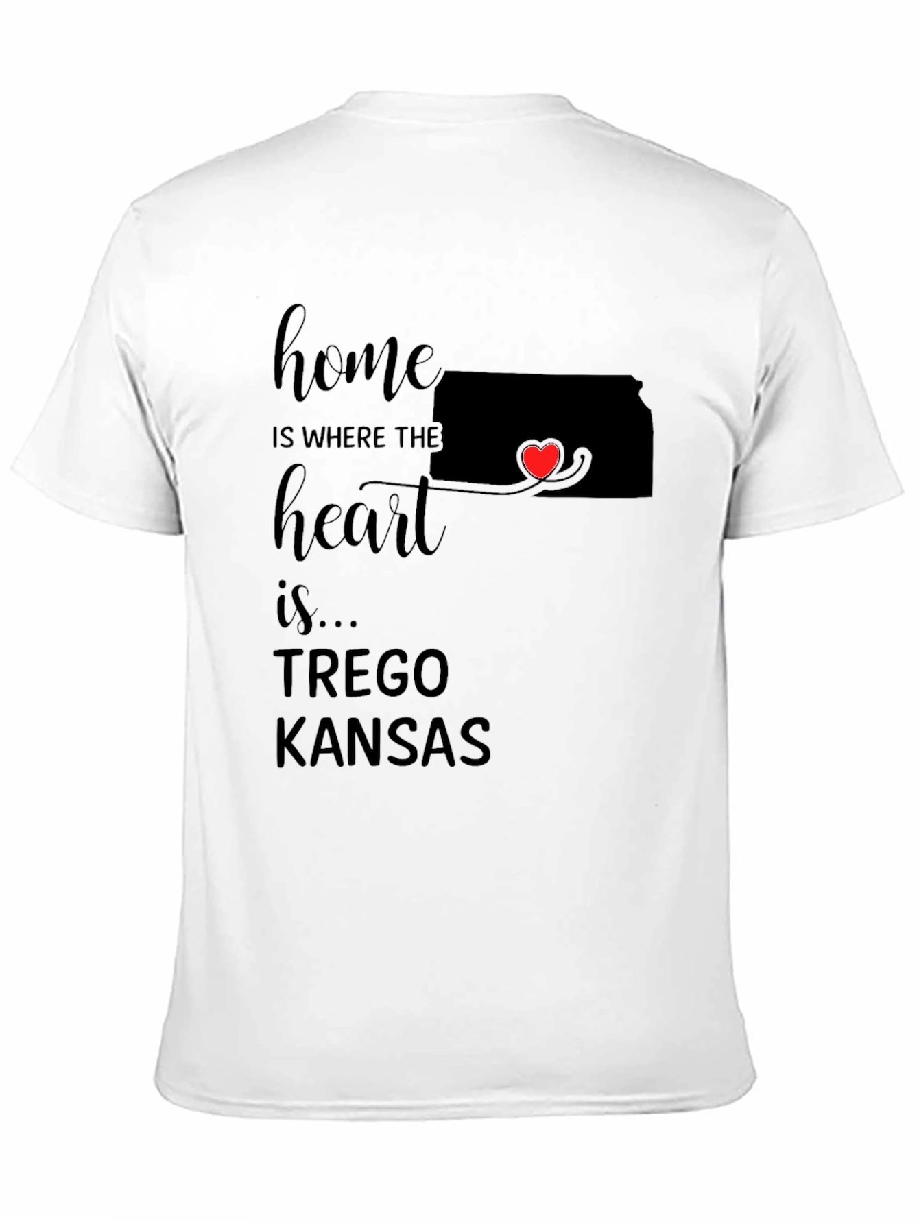Trego Kansas Home Heart T-Shirt