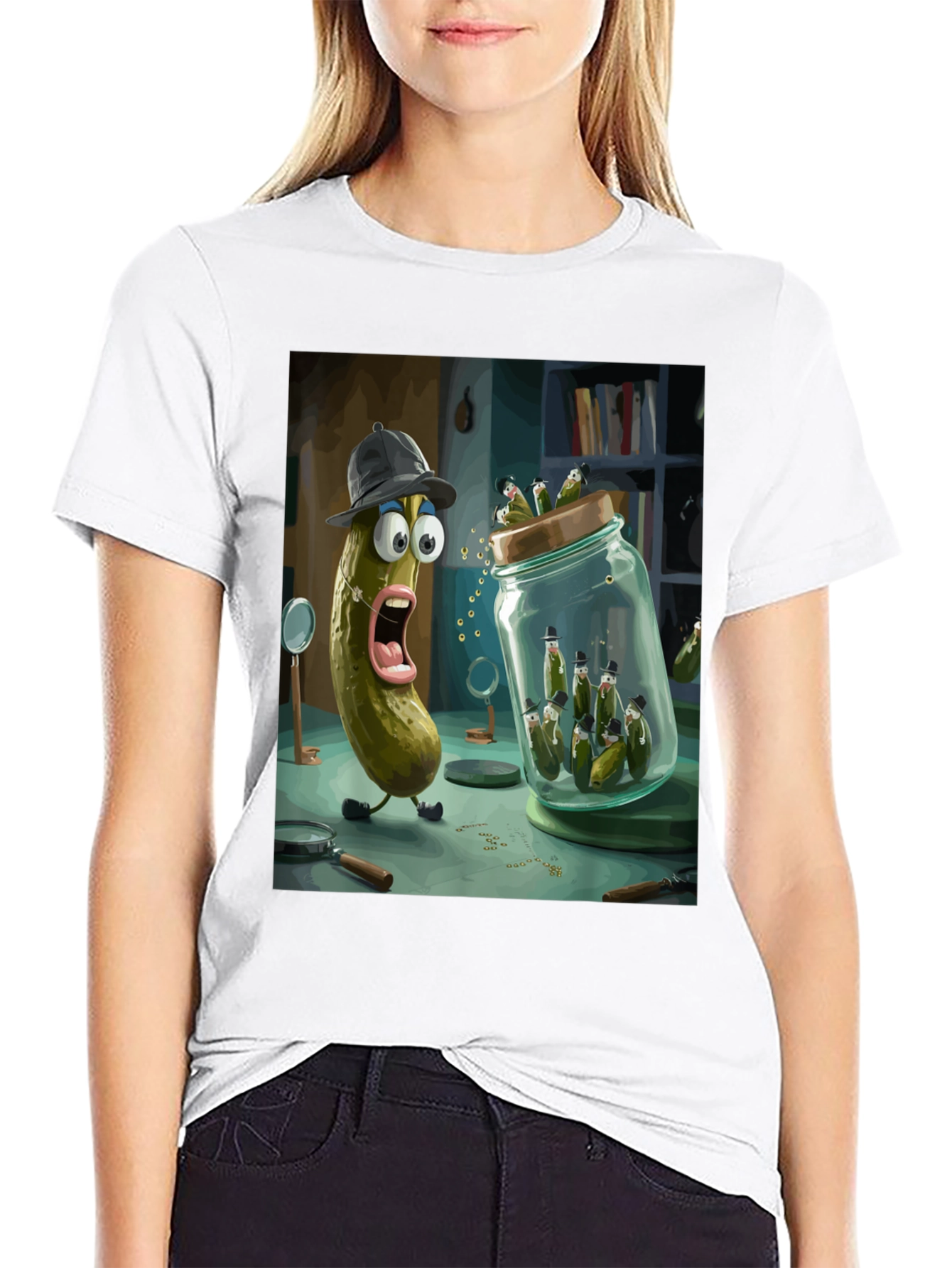 Pickle Detective Graphic T-Shirt
