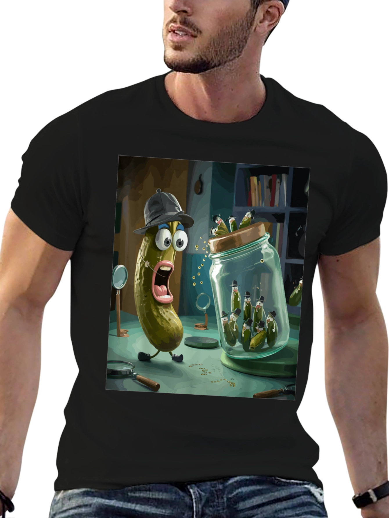 Pickle Detective Graphic T-Shirt
