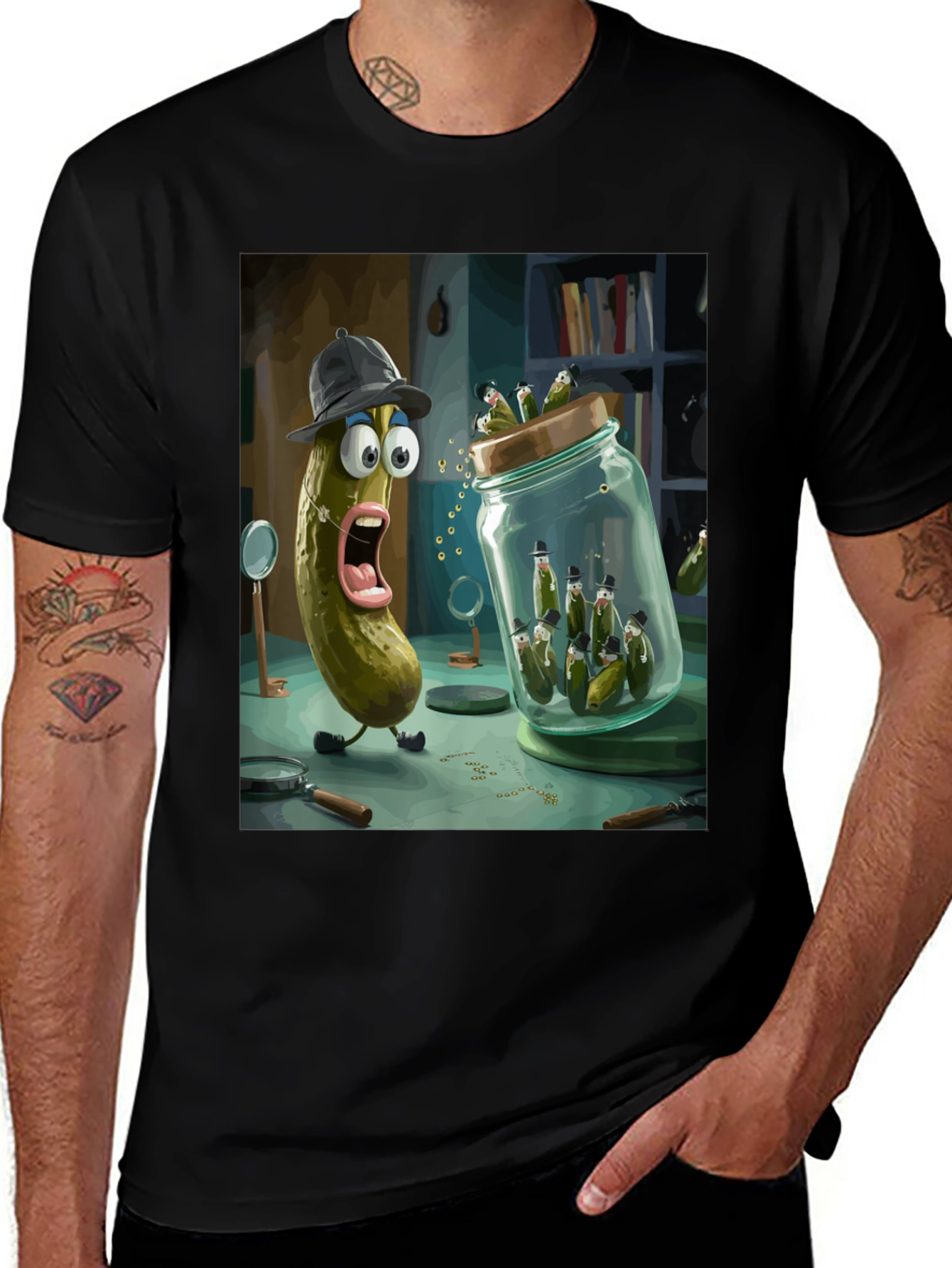 Pickle Detective Graphic T-Shirt