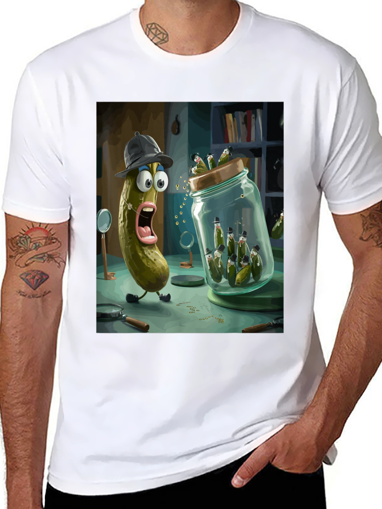 Pickle Detective Graphic T-Shirt